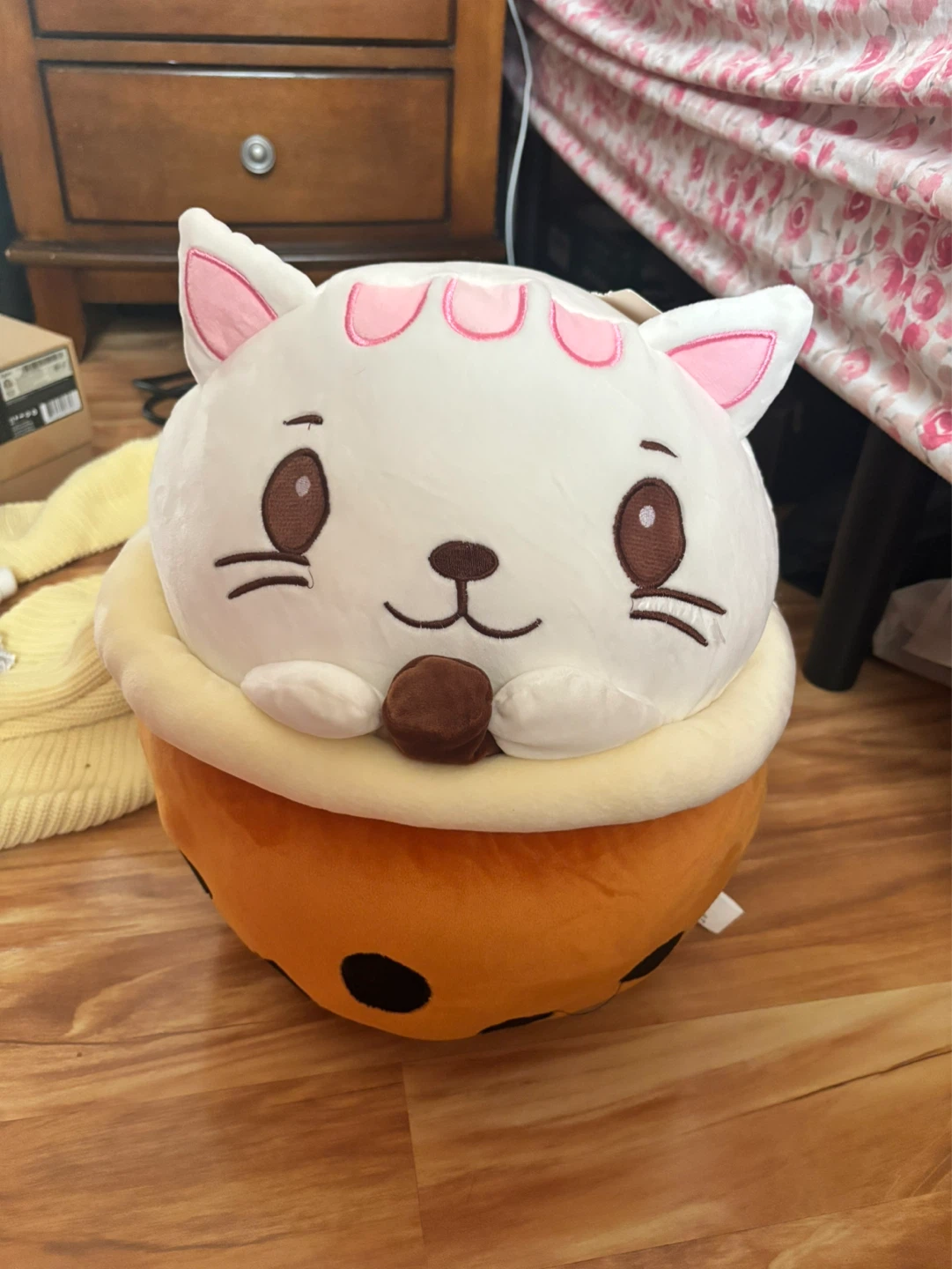 Rumi Life White Cat Boba Tea Plush - photo 2
