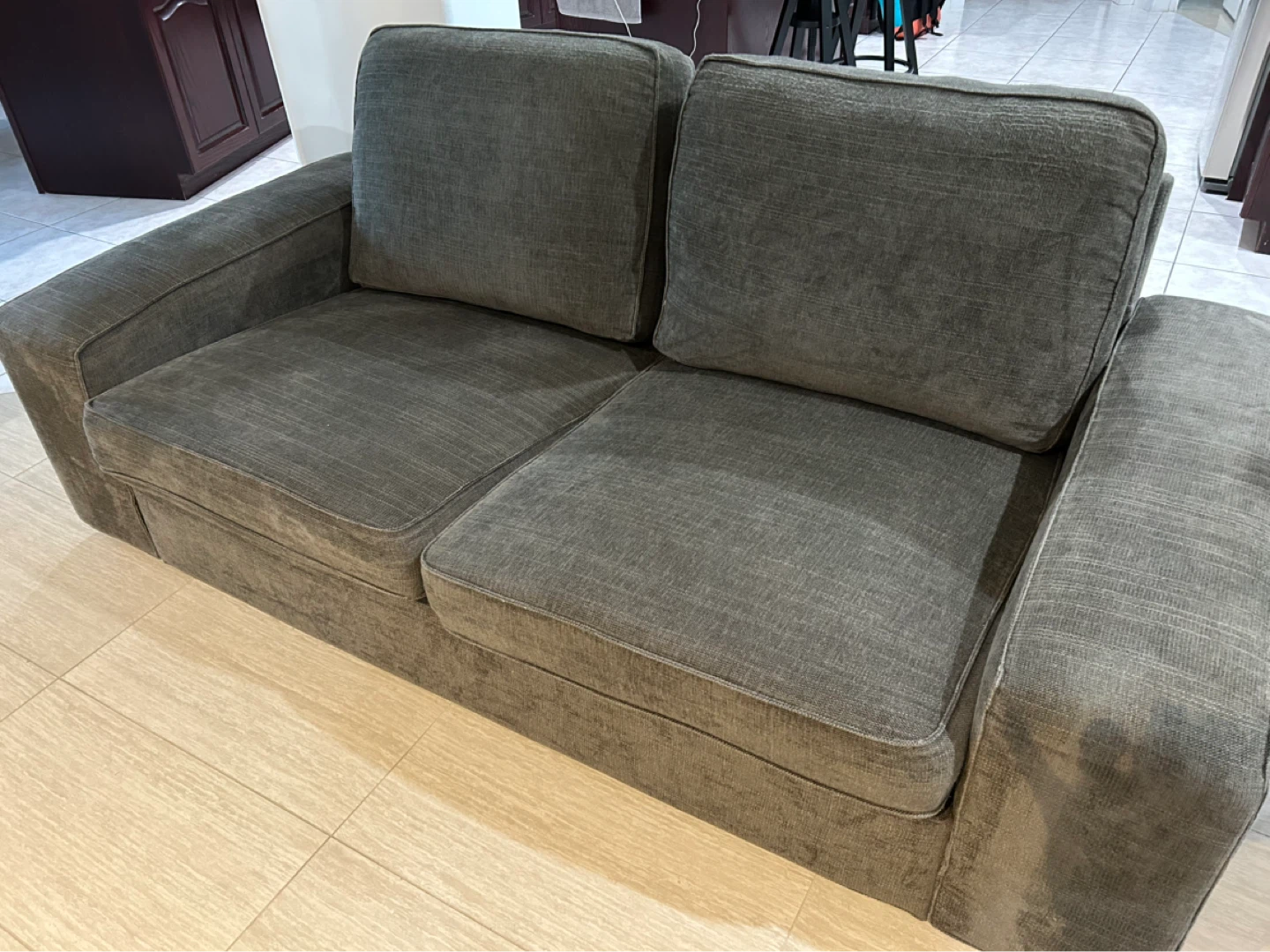 Dark Grey Two-Seater Sofa with 2 additional seat covers - photo 4