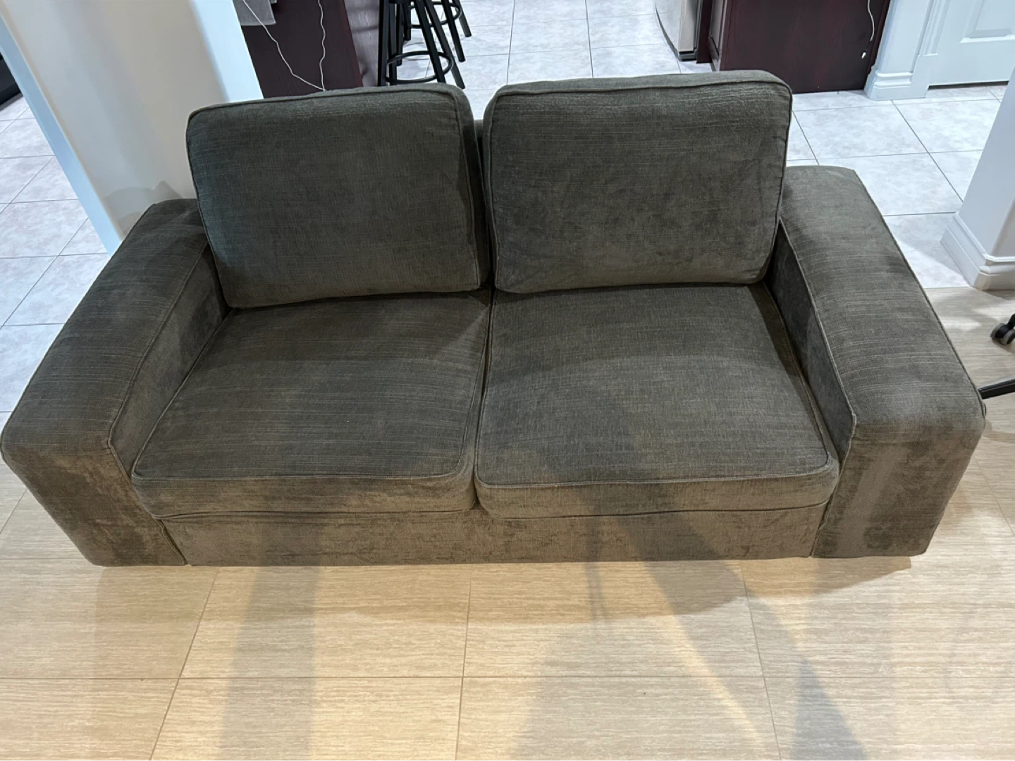 Dark Grey Two-Seater Sofa with 2 additional seat covers - photo 5