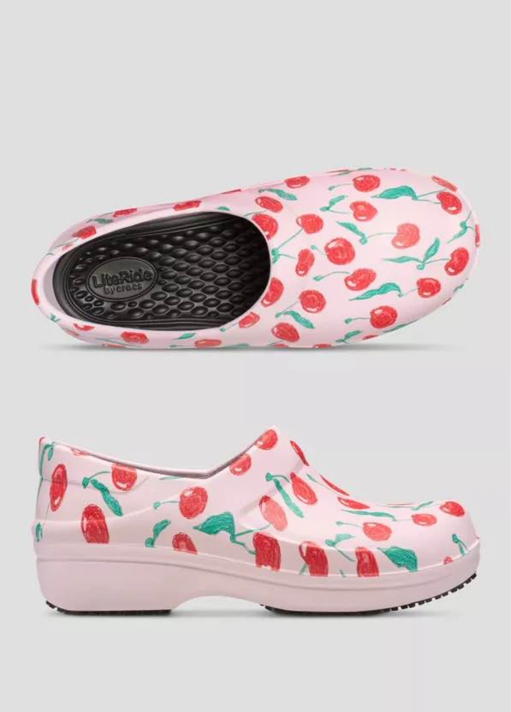 Crocs LiteRide Cherry Print Clogs