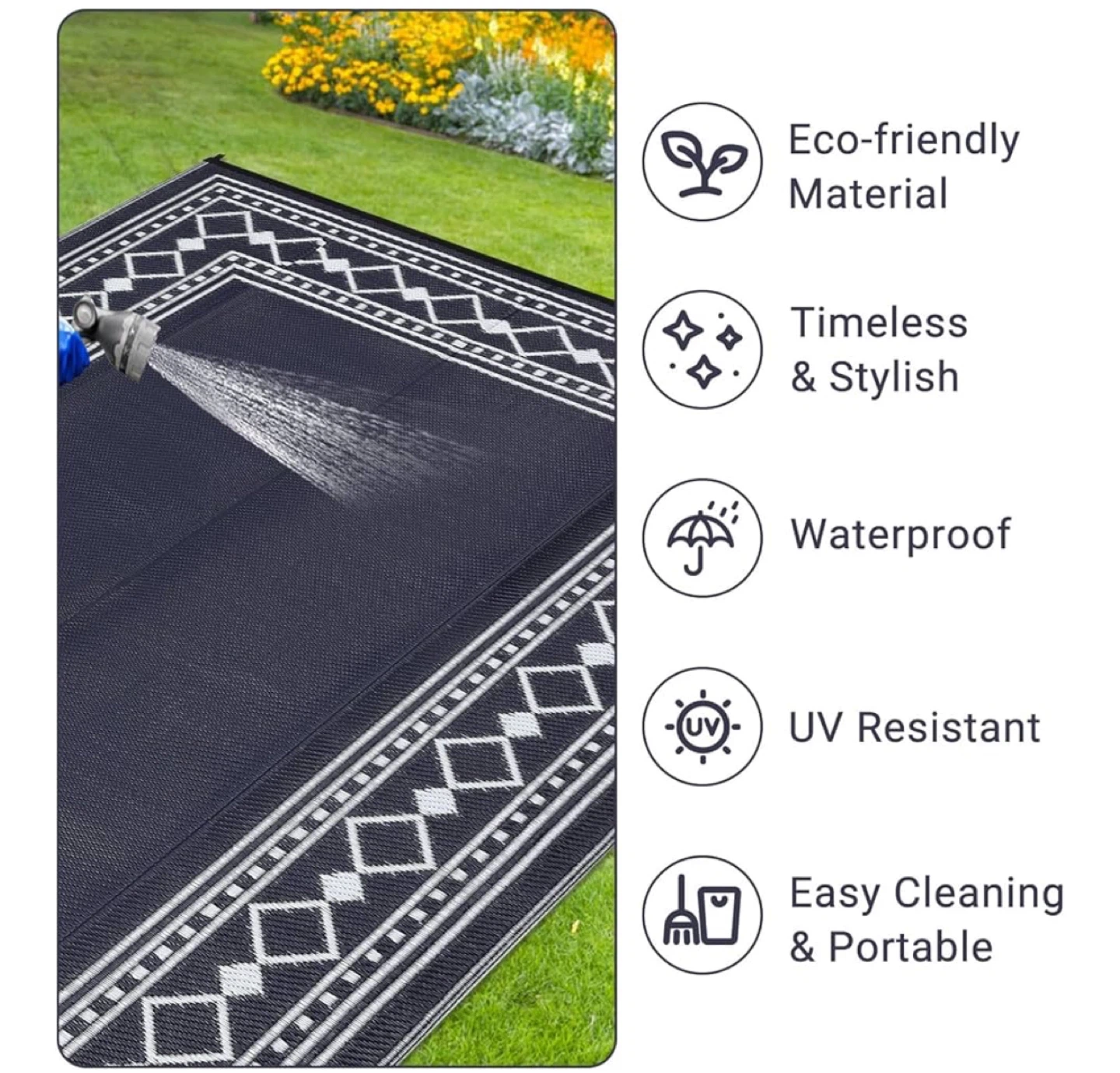 Reversible Outdoor Rug 8”x 10” - photo 4