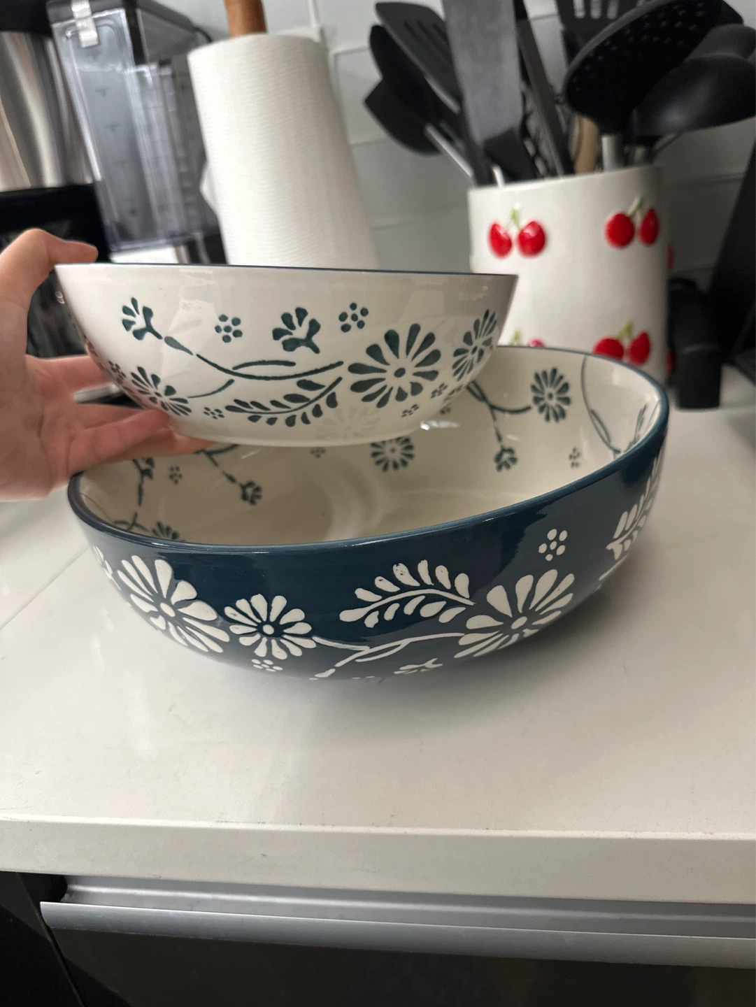 Set of 2 Ceramic Serving Bowls