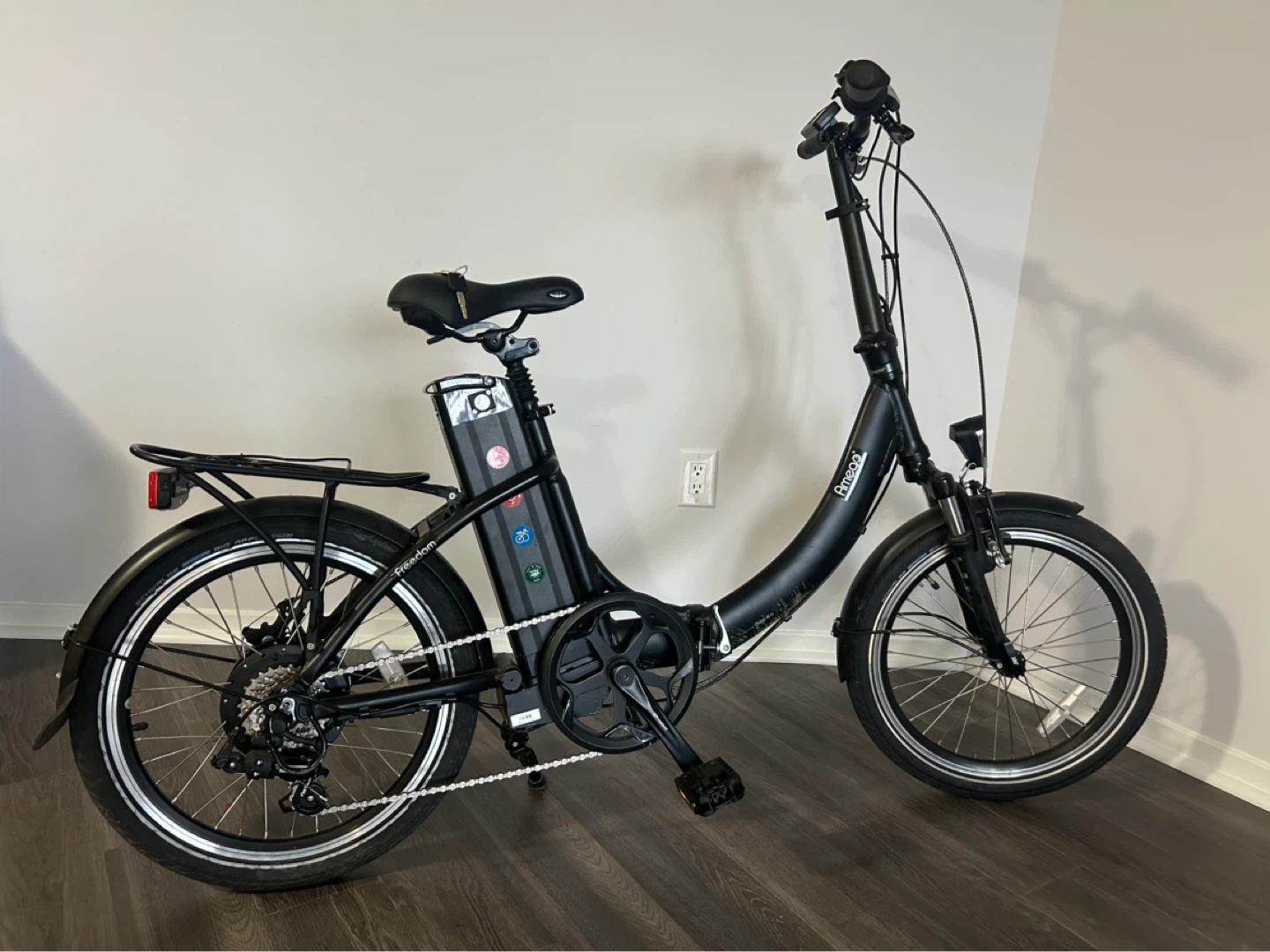 Black Amego Electric Folding Bike