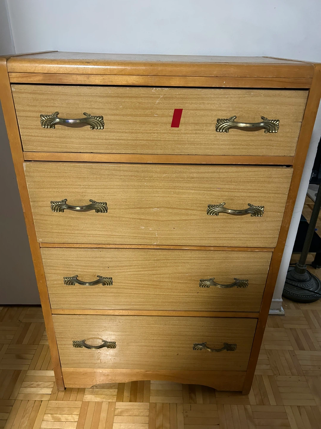 Wooden 4-Drawer Dresser