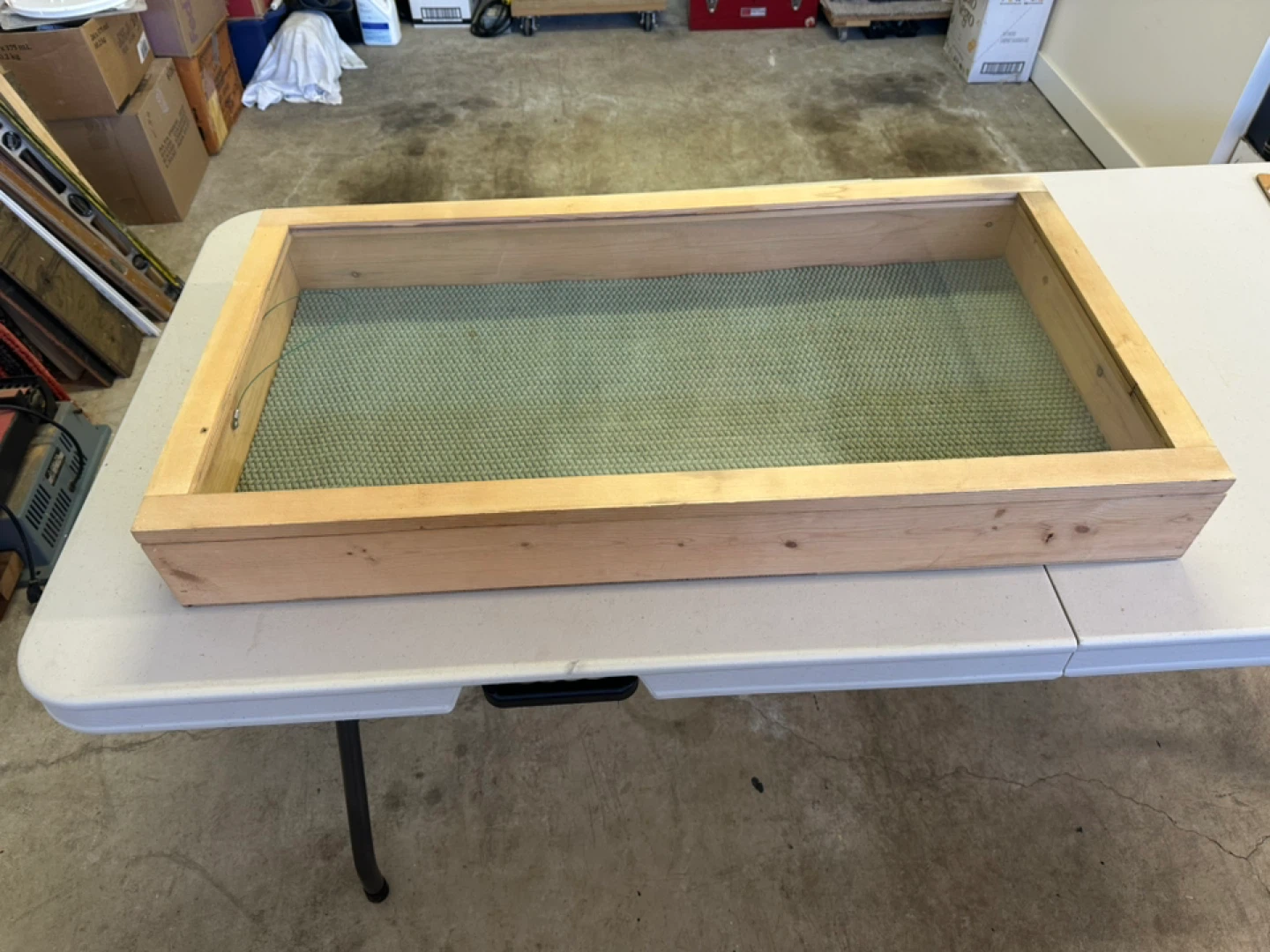 Wooden Display Case with Hinged Lid