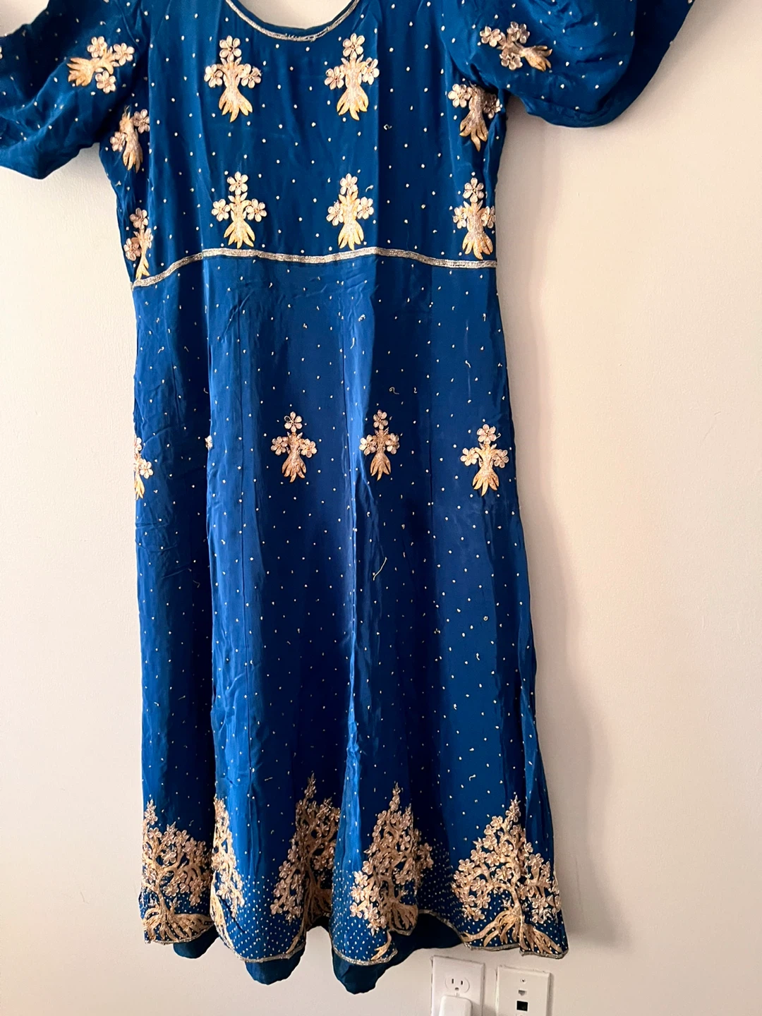 Embroidered Blue Kurti with Dupatta - photo 2