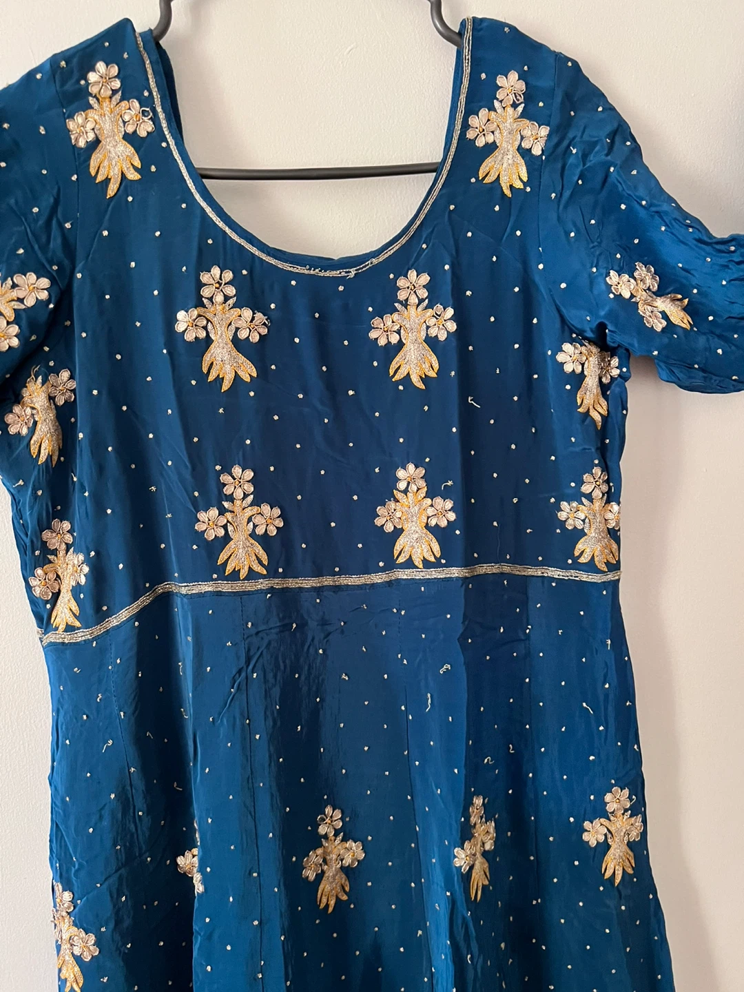 Embroidered Blue Kurti with Dupatta