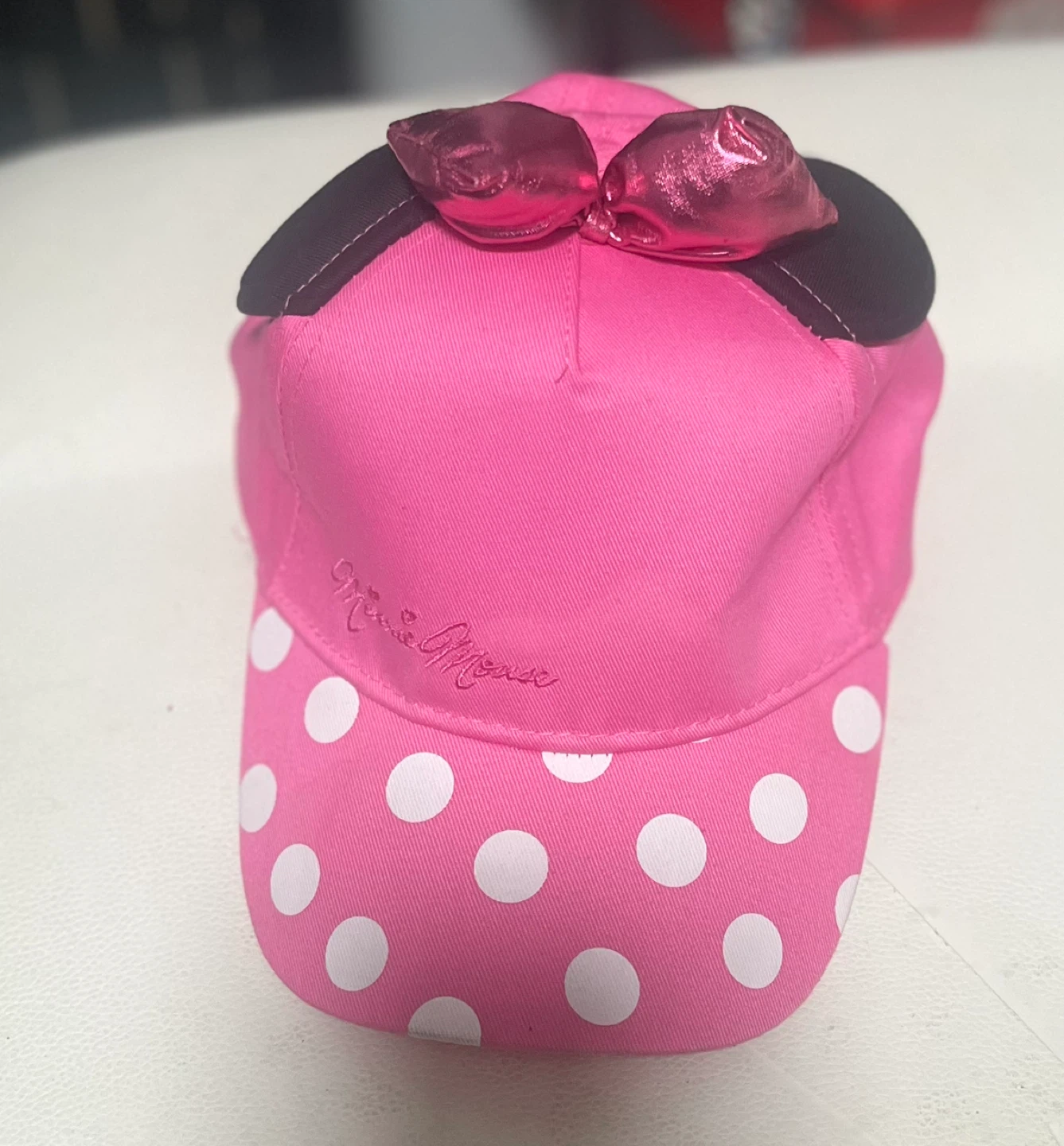 Minnie Mouse Pink Polka Dot Cap with Bow - photo 2
