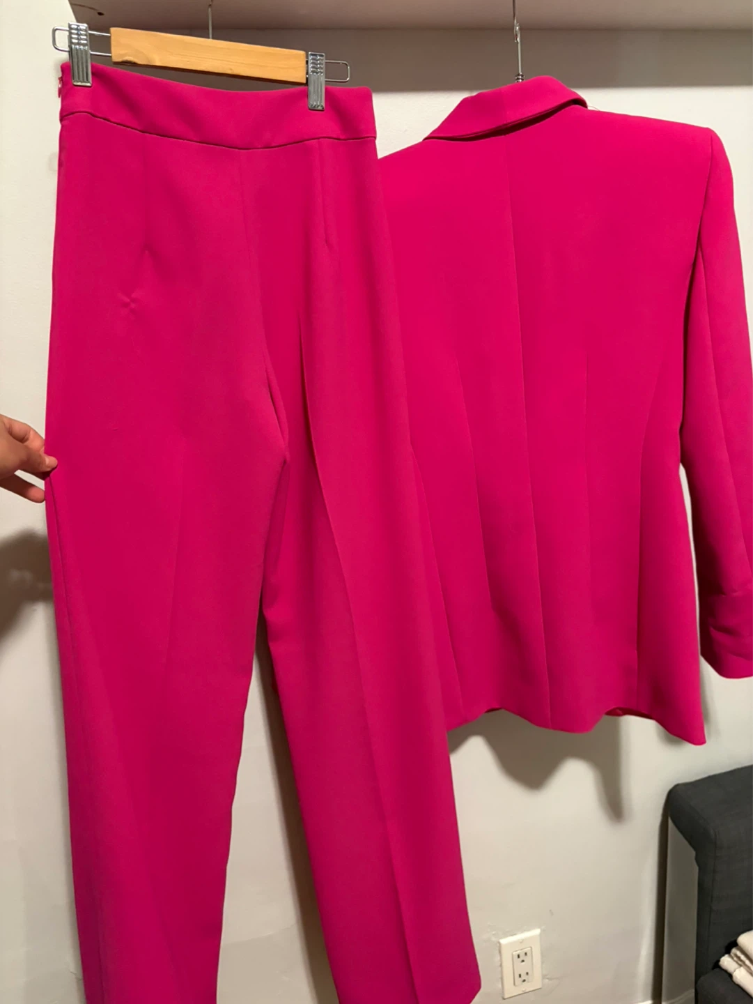 ZARA Pink Blazer & Pants Set XS - photo 5