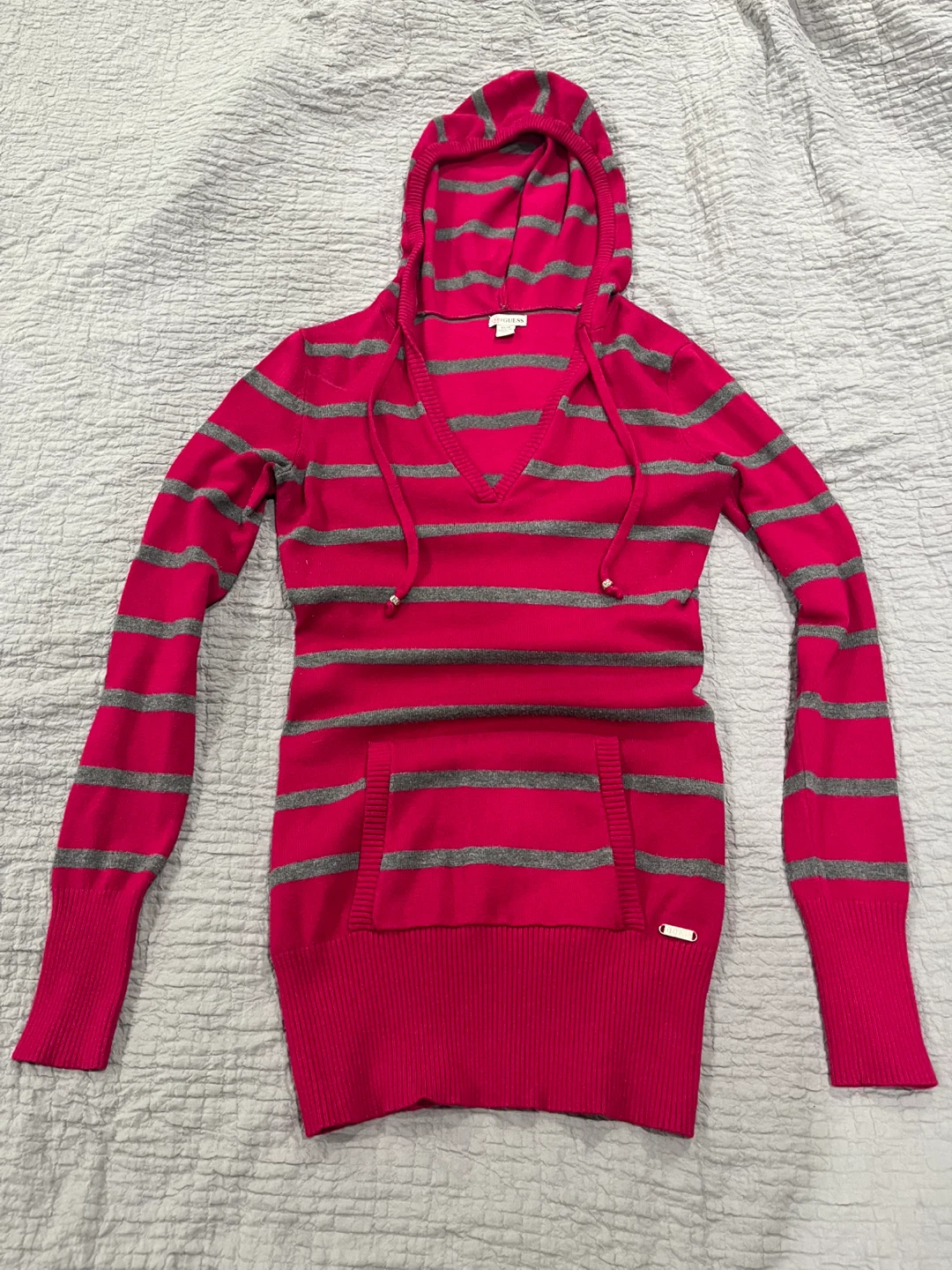Guess pink striped hoodie and Joe Fresh purple striped hoodie