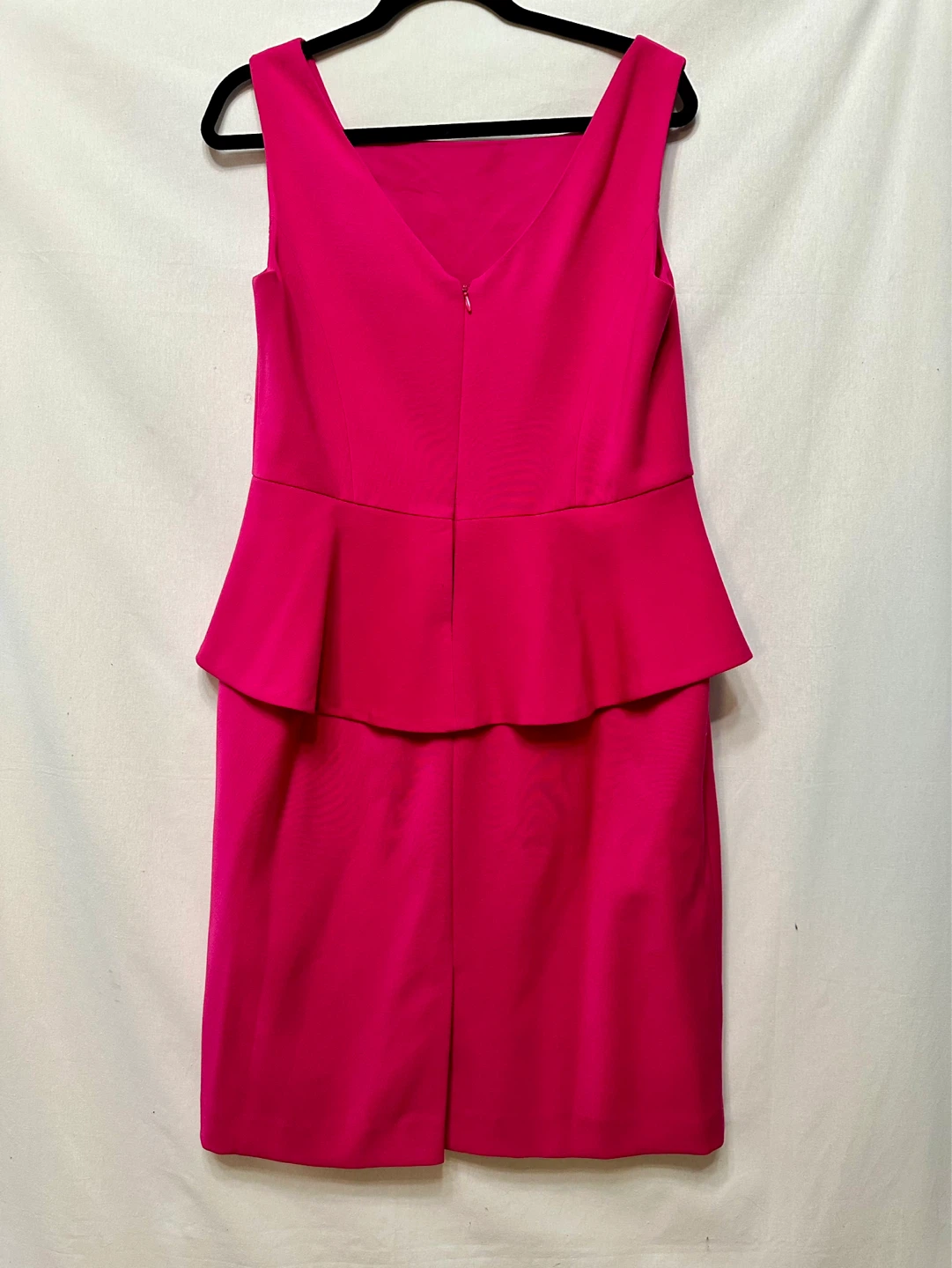 Anne Klein Hot Pink Sleeveless Peplum Sheath Dress - photo 2