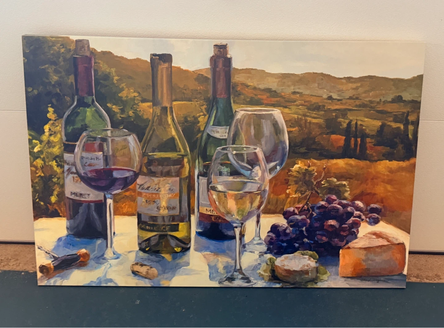 Wine Tasting Canvas Wall Art – 48” x 32