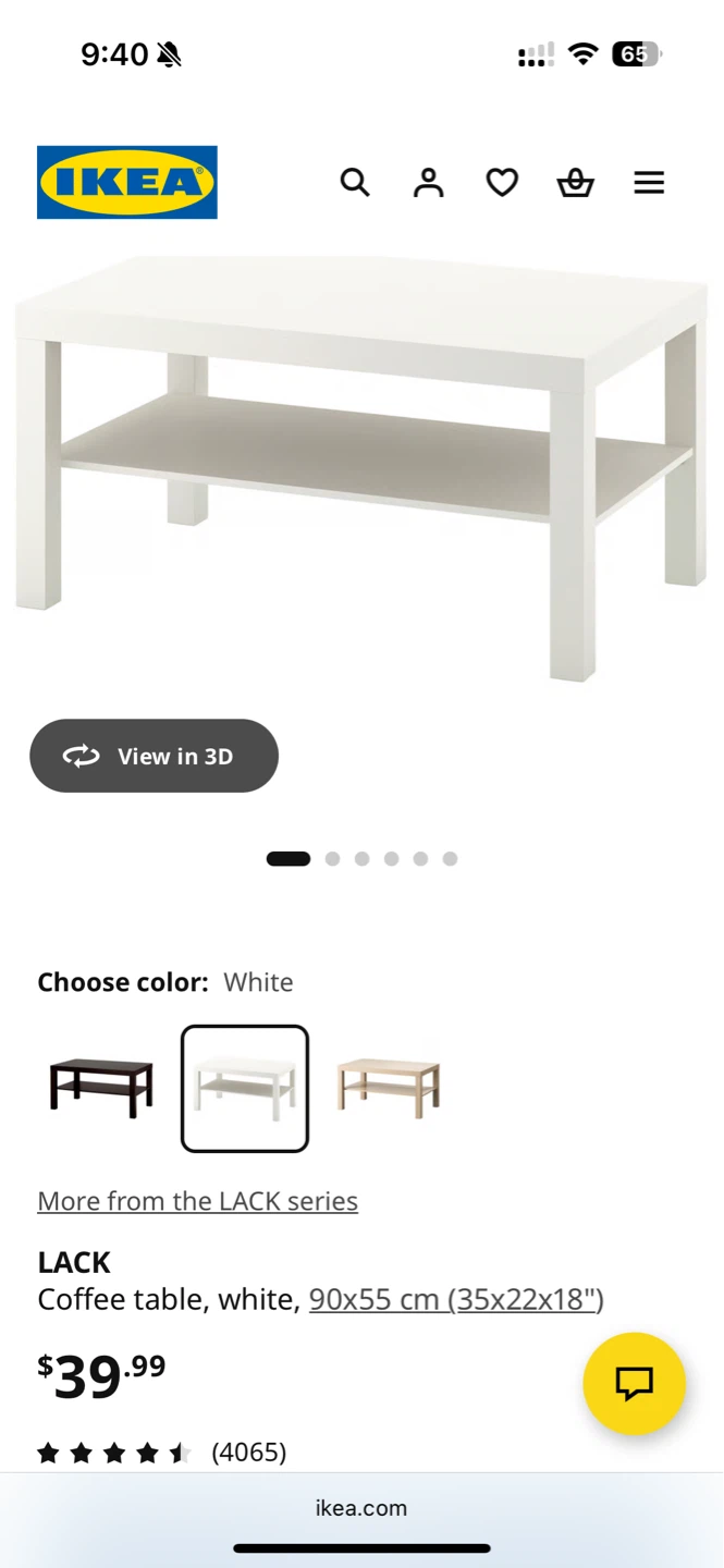 IKEA LACK Coffee Table - White - photo 3