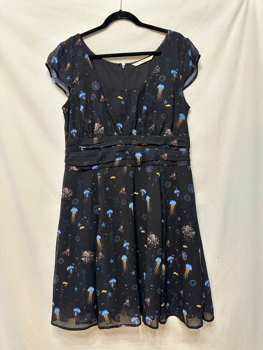 Eshakti Wayward Fancies Women's Black Jellyfish Print Dress