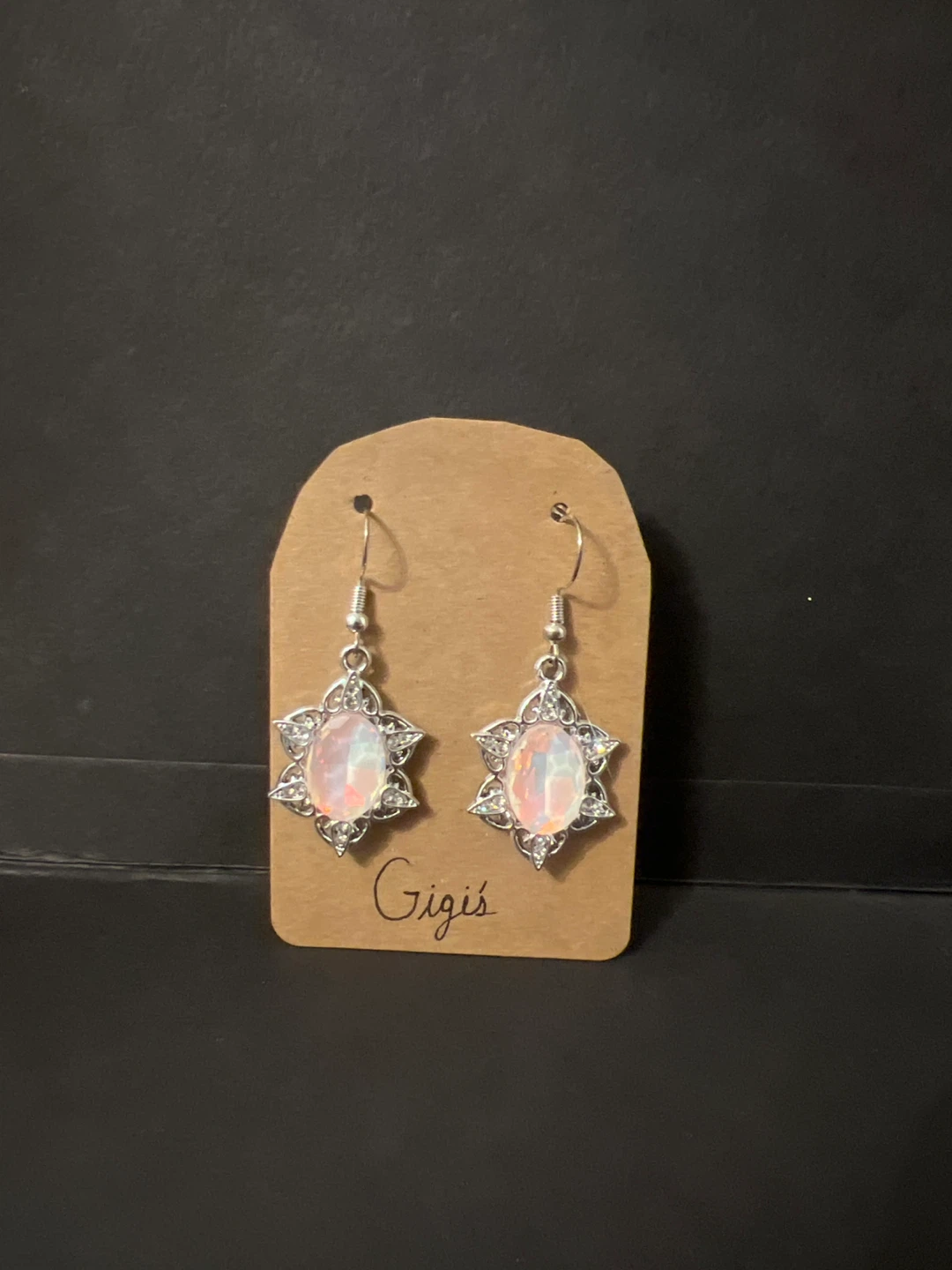 Light Coral Stone Earrings - photo 3