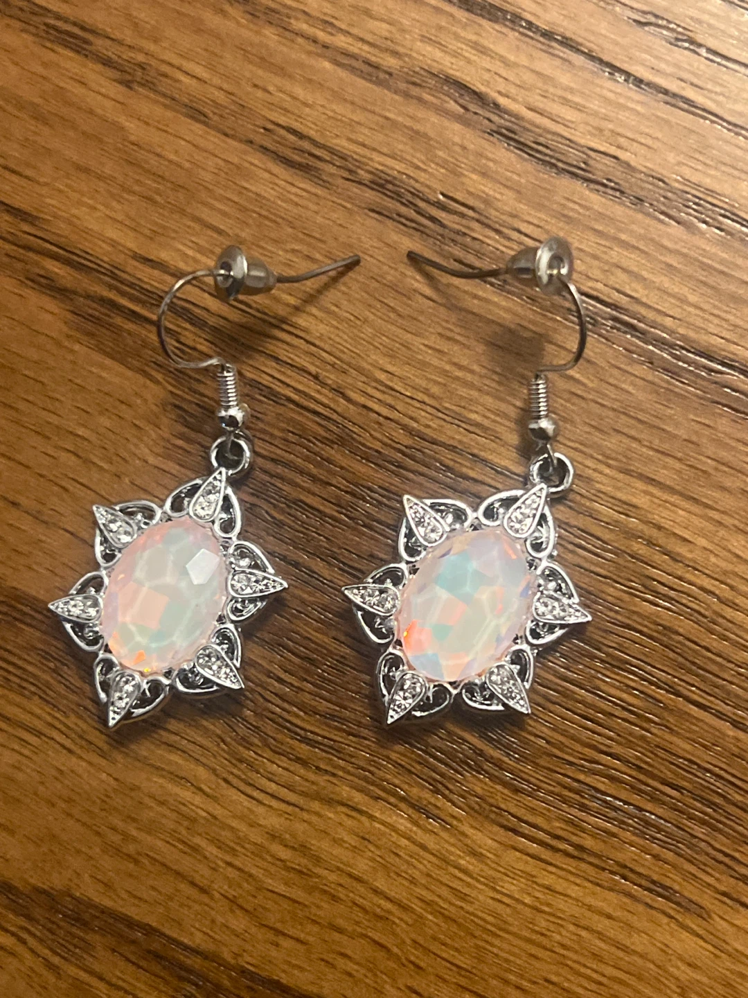 Light Coral Stone Earrings
