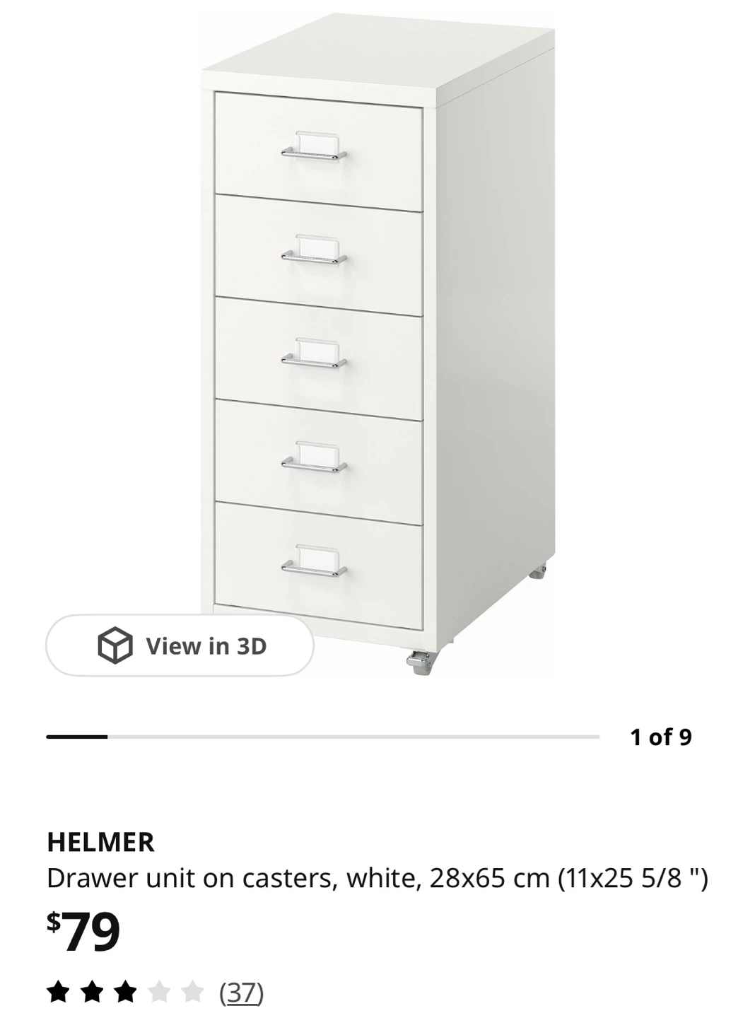 IKEA 6-drawer unit organizer white - photo 2