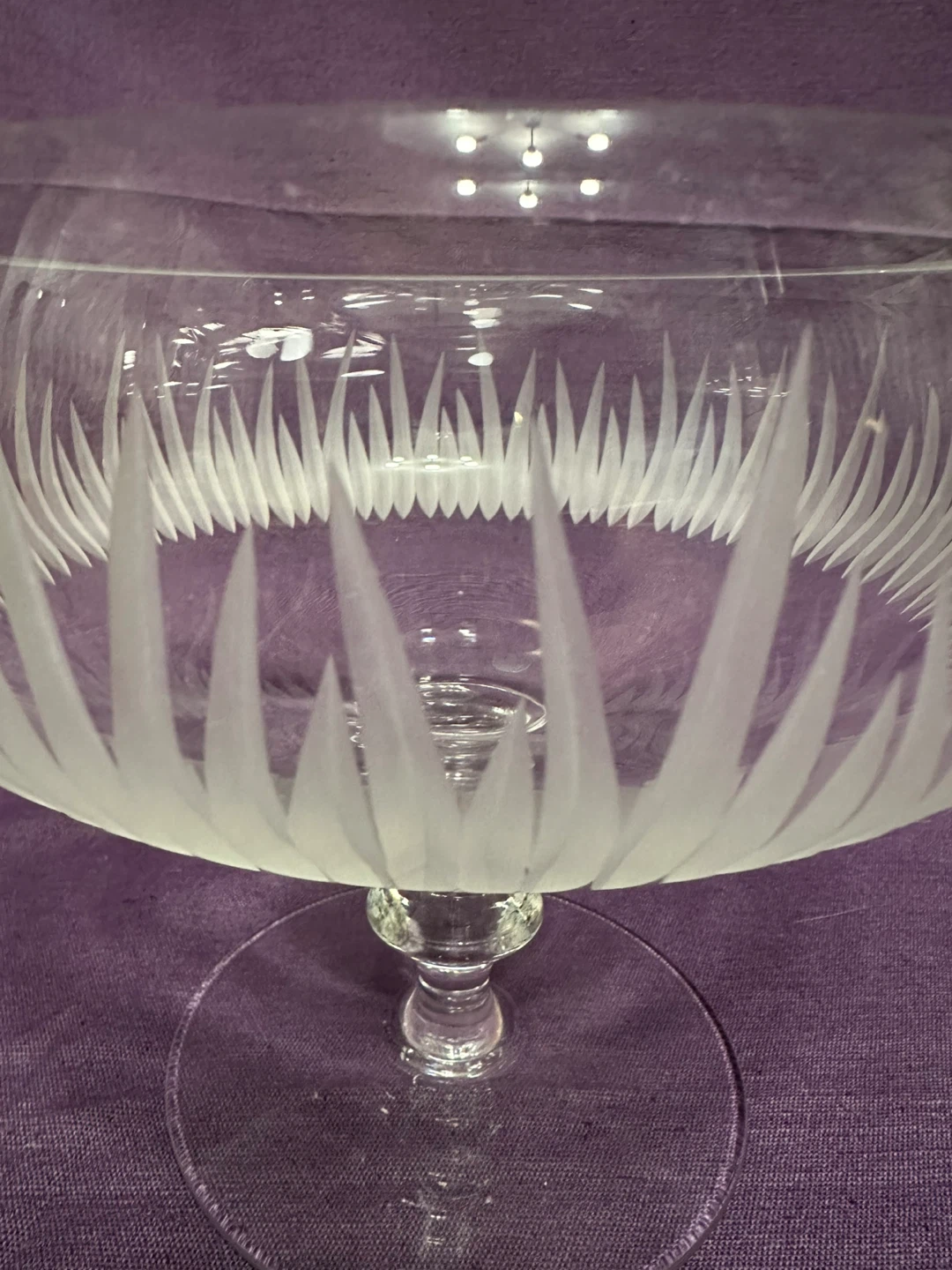 “Savannah “ by Belfor footed Crystal compote bowl - photo 2
