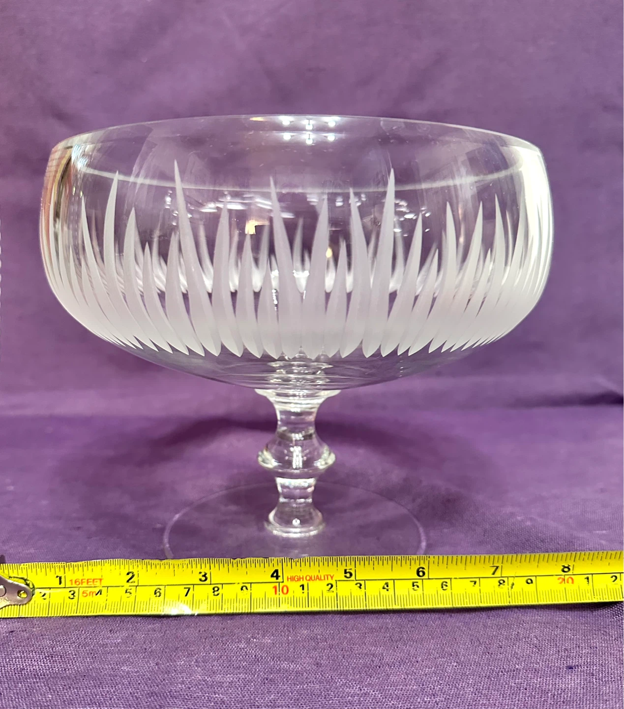 “Savannah “ by Belfor footed Crystal compote bowl - photo 4