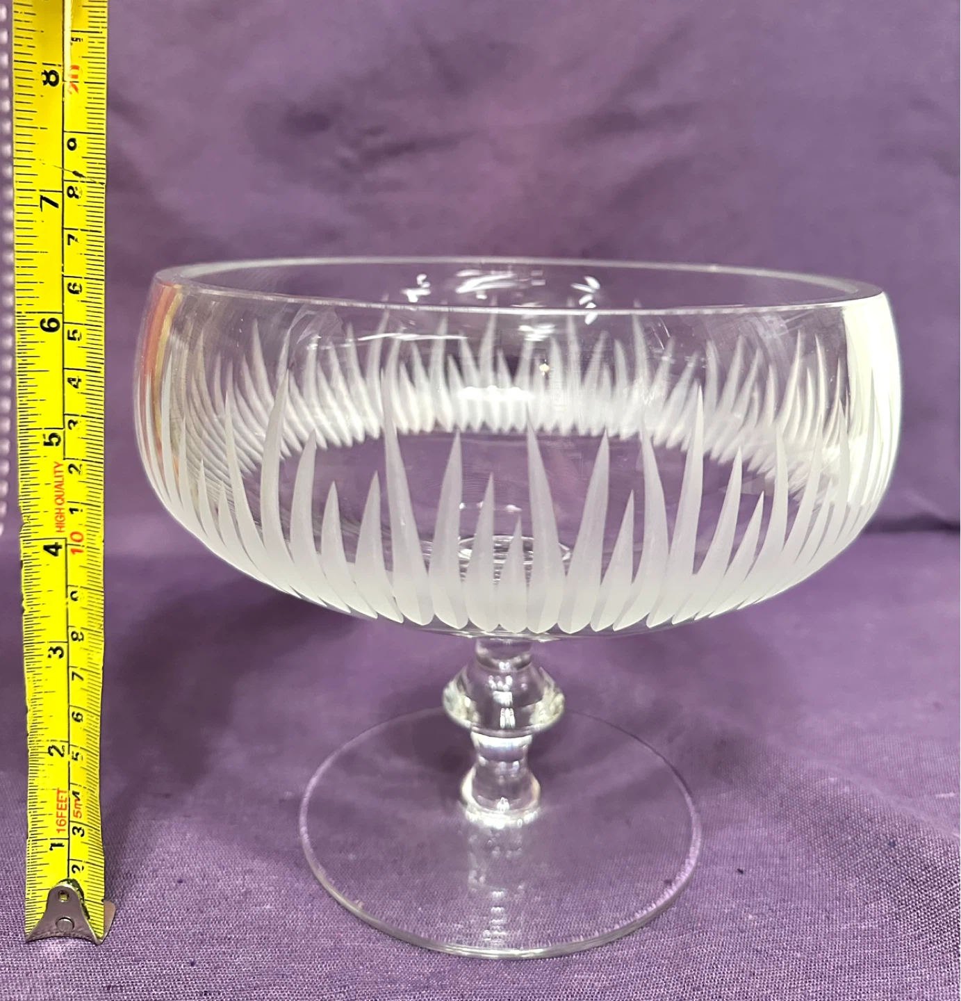 “Savannah “ by Belfor footed Crystal compote bowl - photo 3