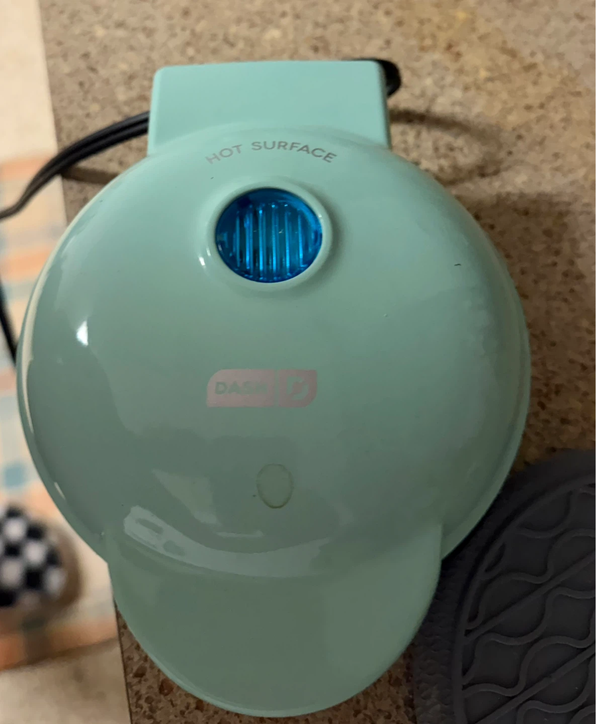 Dash Aqua Mini Waffle Maker