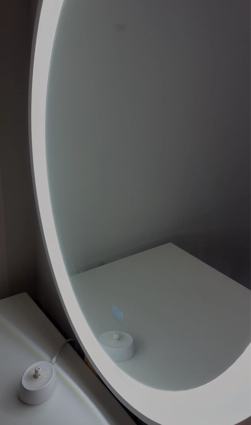 Vanity Desk with LED Mirror and Stool - photo 3