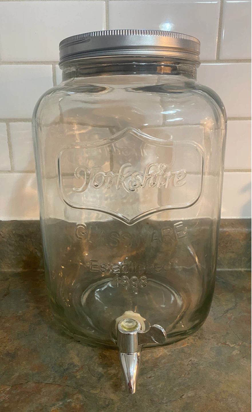MASON JAR STYLE BEVERAGE DISPENSER (1GAL) *PLEASE READ INFO*