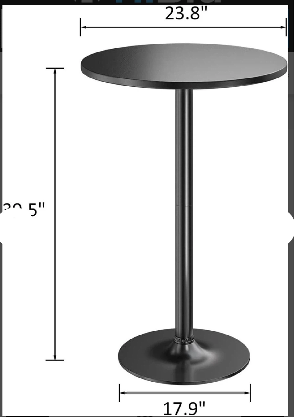 Pair of Black PU Leather Swivel Bar Stools - photo 3
