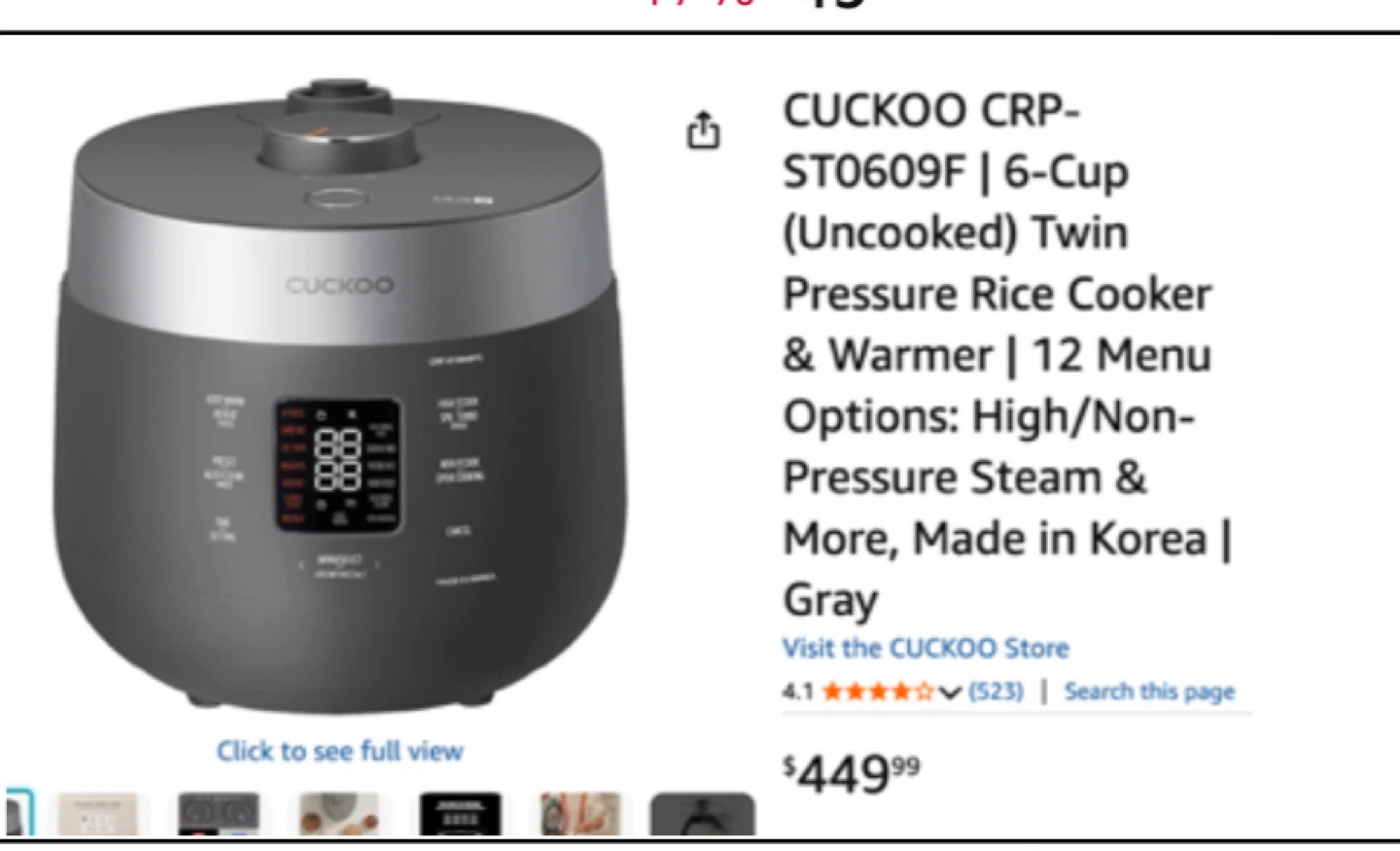 6-Cup Rice Cooker - photo 3