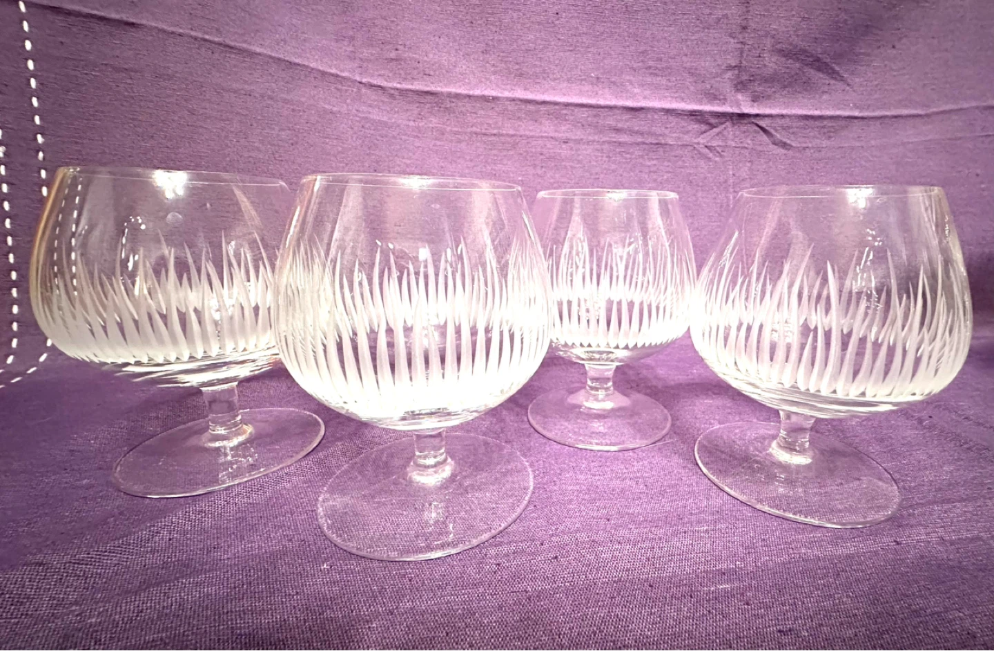 “Savannah “ by Belfor Vintage Crystal Brandy Snifters - photo 2