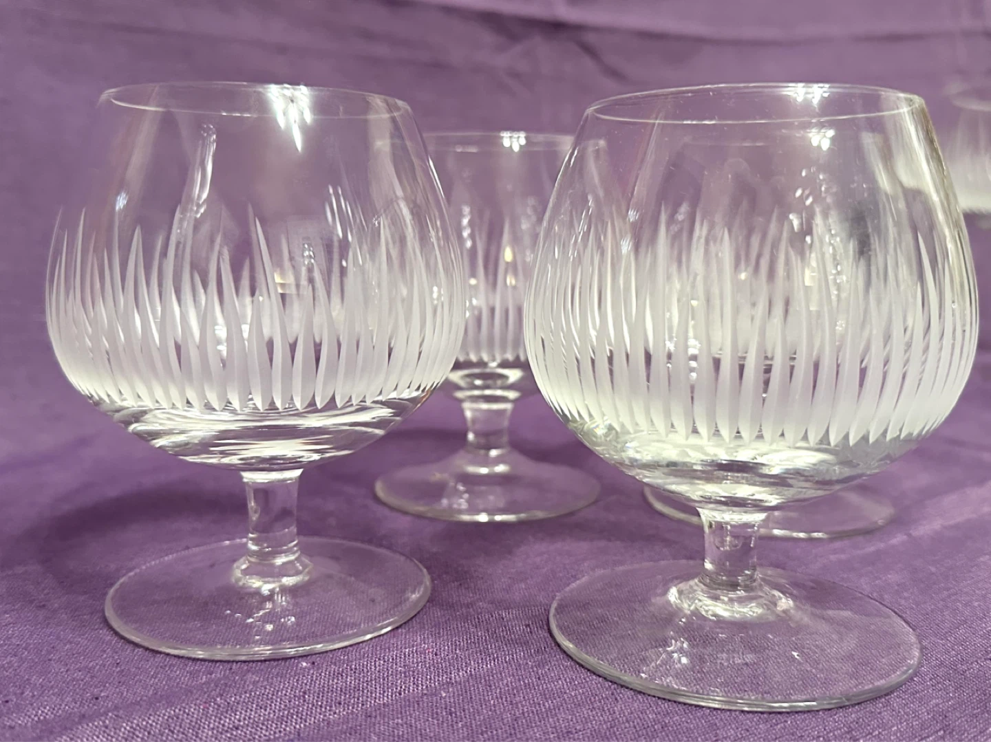 “Savannah “ by Belfor Vintage Crystal Brandy Snifters - photo 3