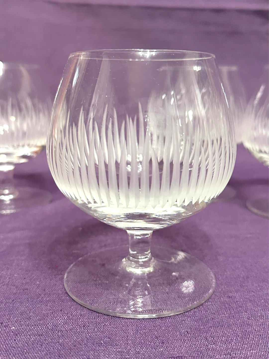 “Savannah “ by Belfor Vintage Crystal Brandy Snifters