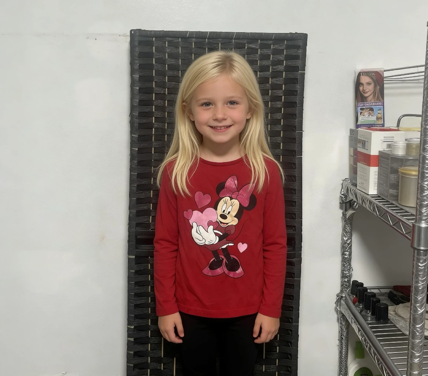 Girls' Red Minnie Mouse Long Sleeve Shirt 5 years
