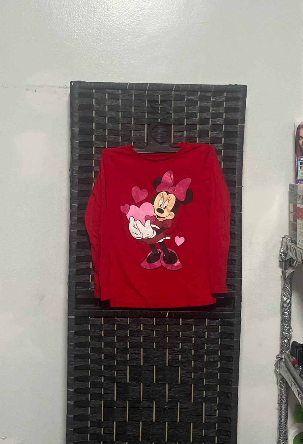 Girls' Red Minnie Mouse Long Sleeve Shirt 5 years - photo 2