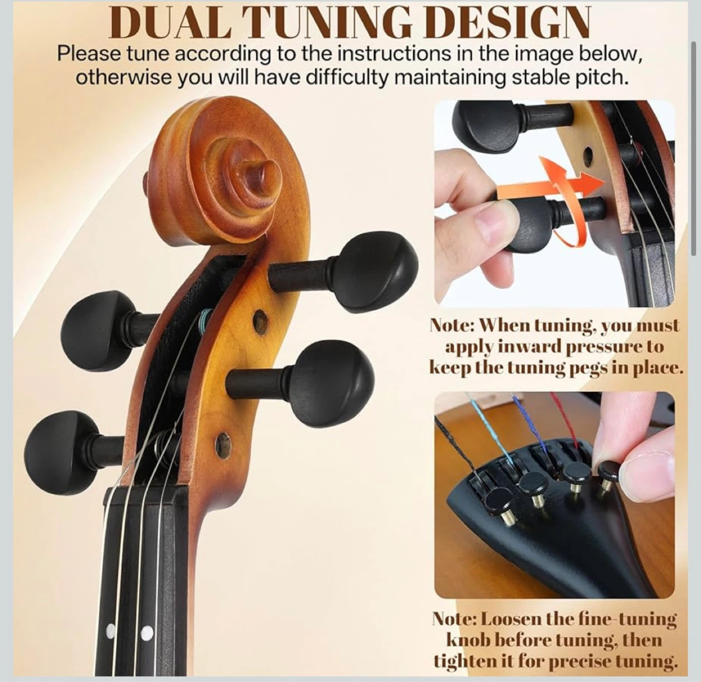 KMise Violin with Case and Accessories - photo 3