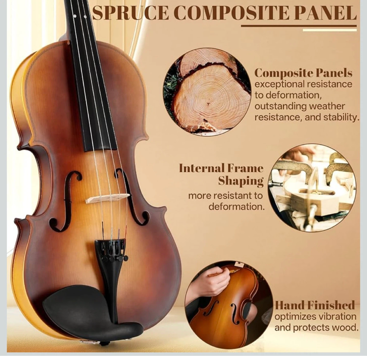 KMise Violin with Case and Accessories - photo 5