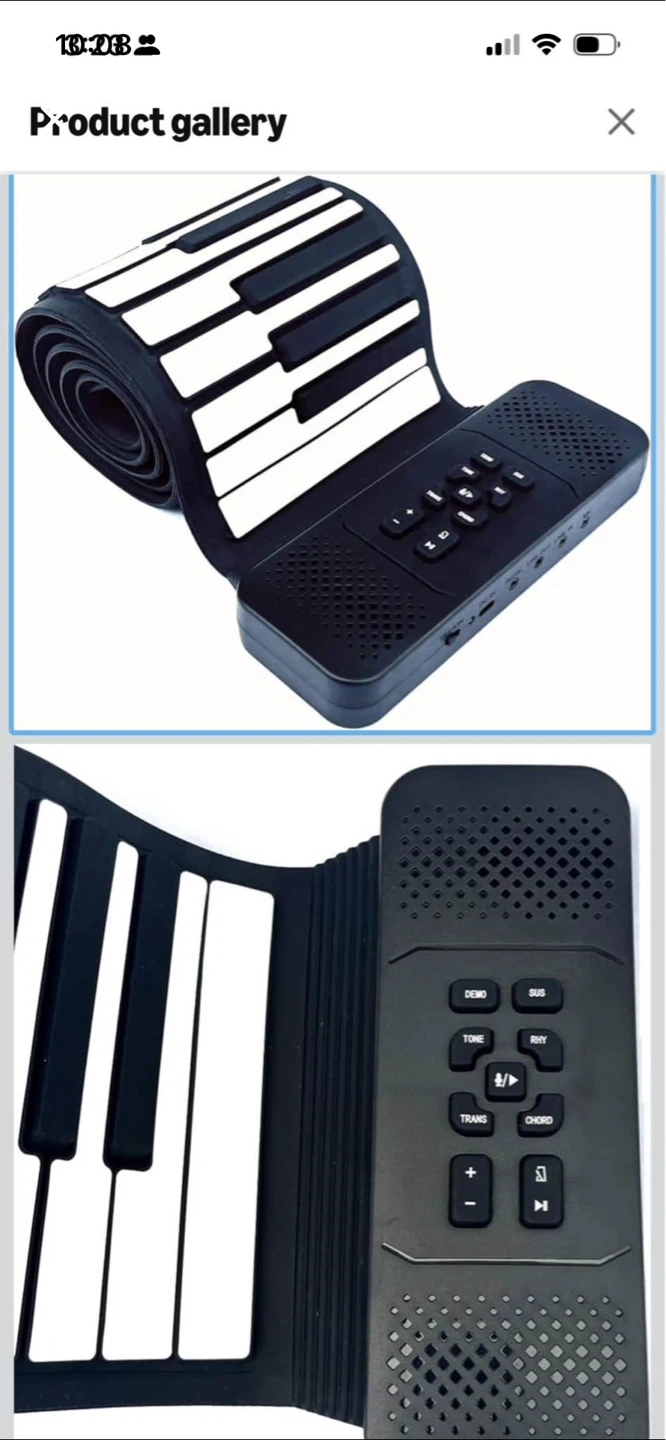 Portable Roll-Up Piano Keyboard