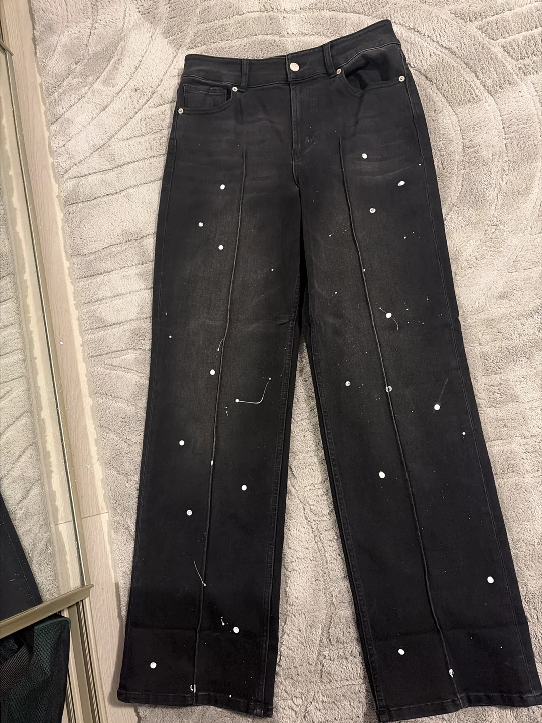 Dear John black Paint Splatter Jeans