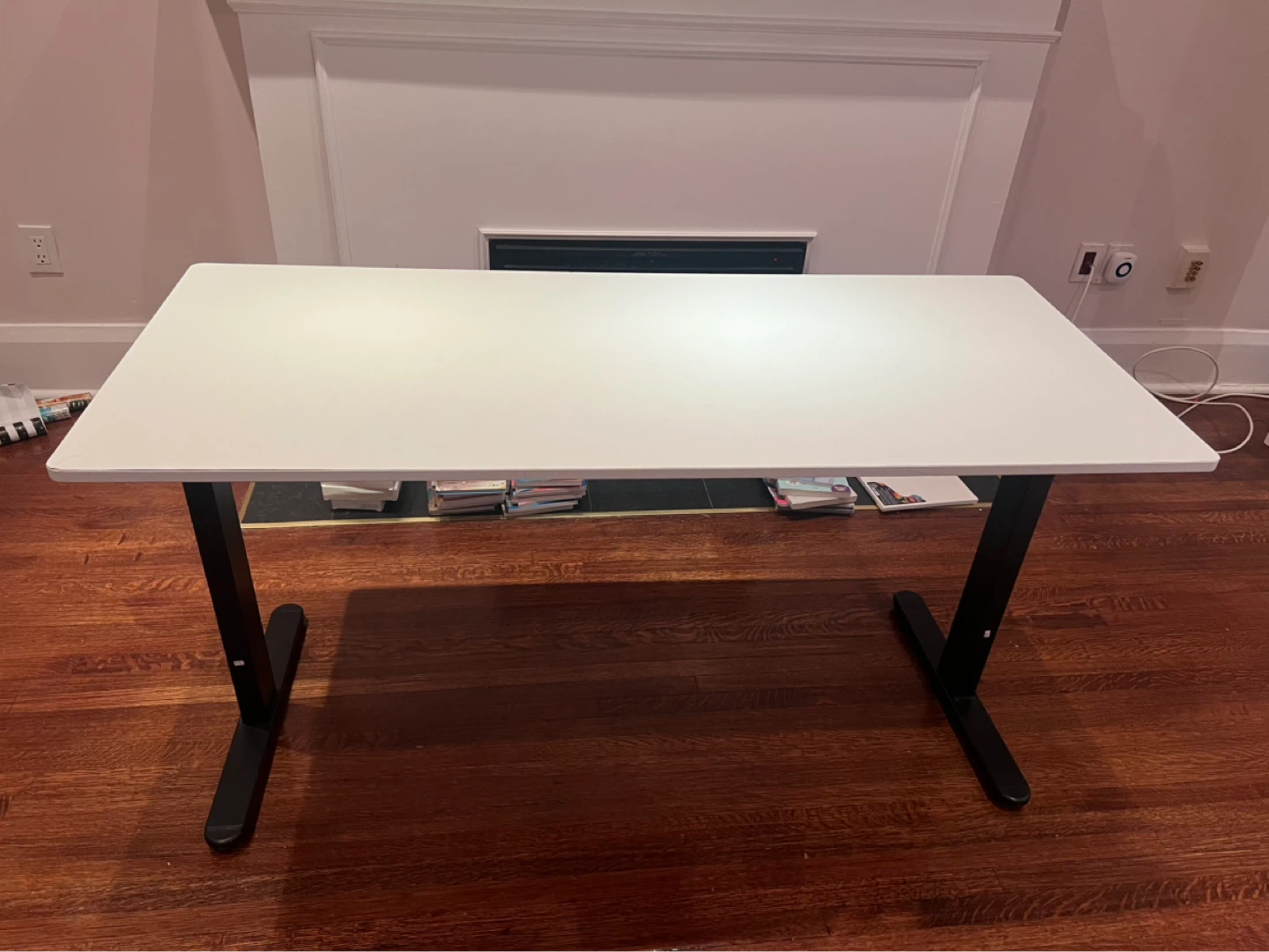 IKEA Desk - White Top, Black Legs