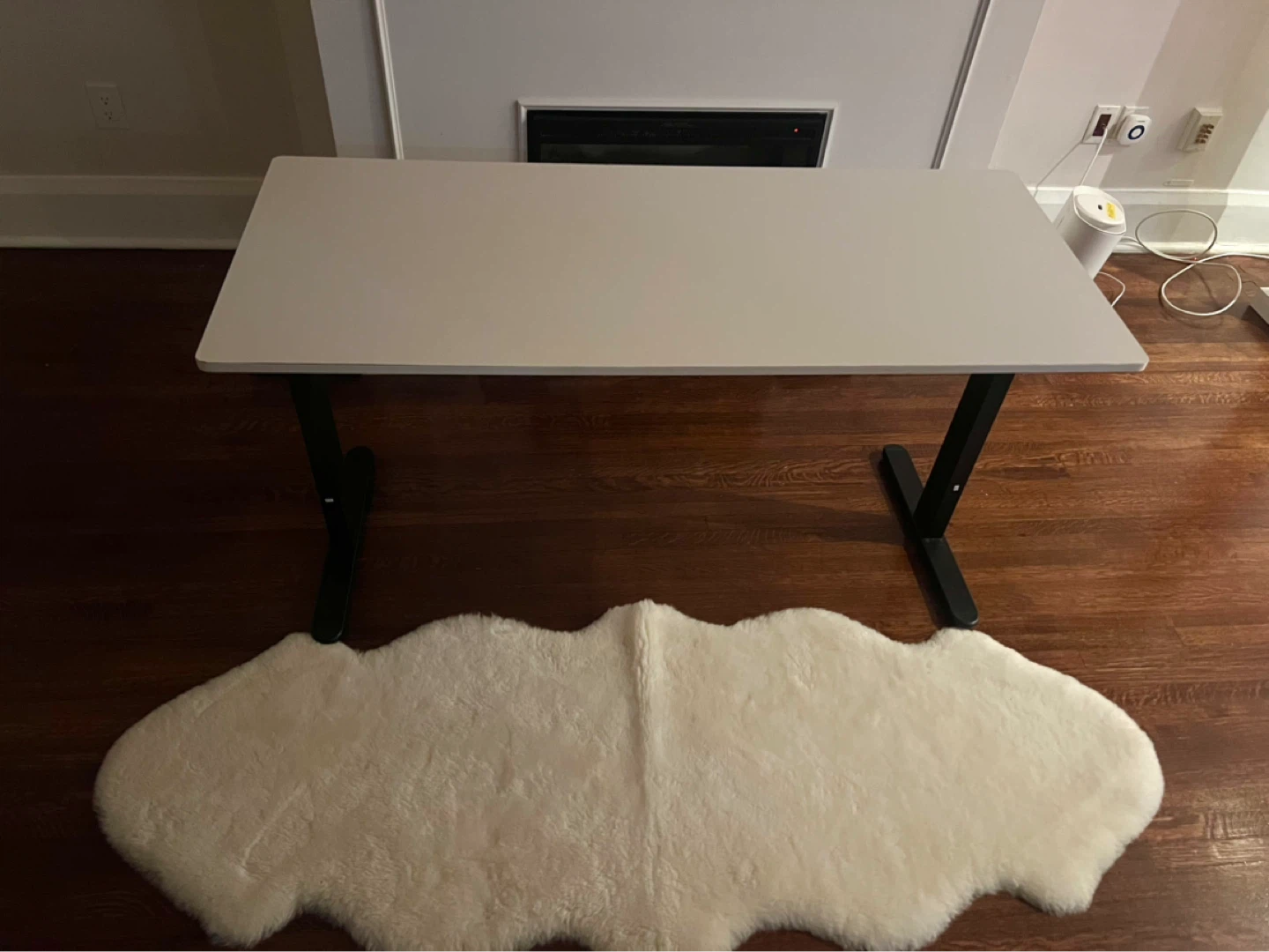 IKEA Desk - White Top, Black Legs - photo 2