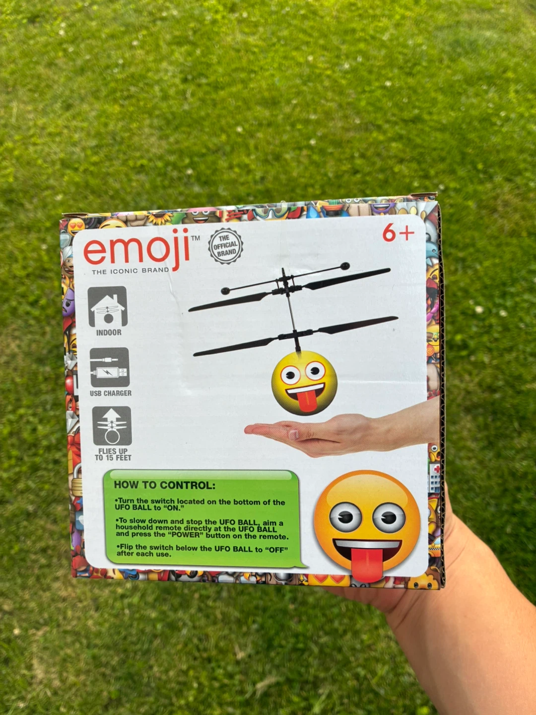 🚁 Emoji Flying UFO Ball Drone Toy - photo 2