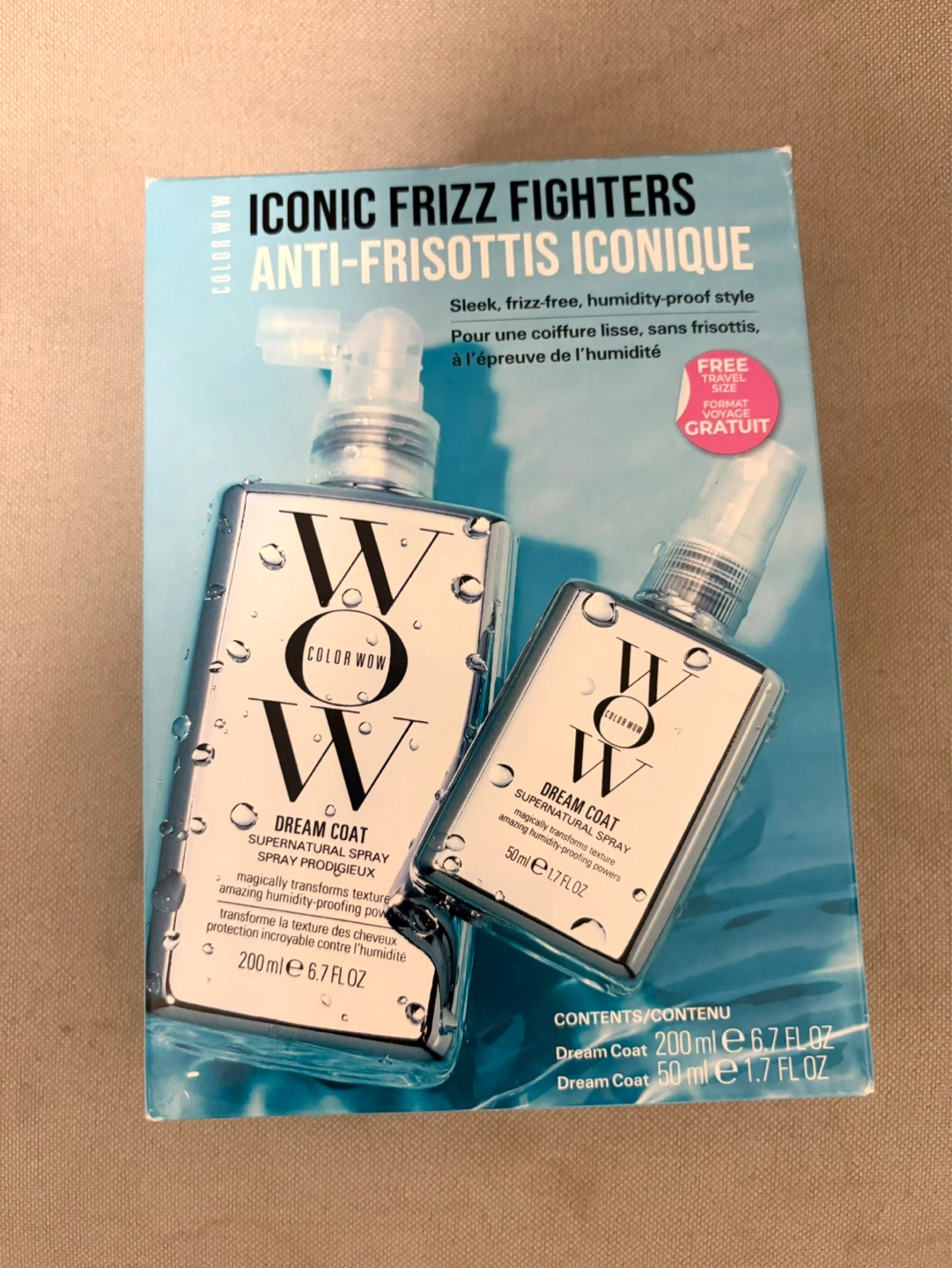 Color Wow Dream Coat iconic frizz fighter Spray Set