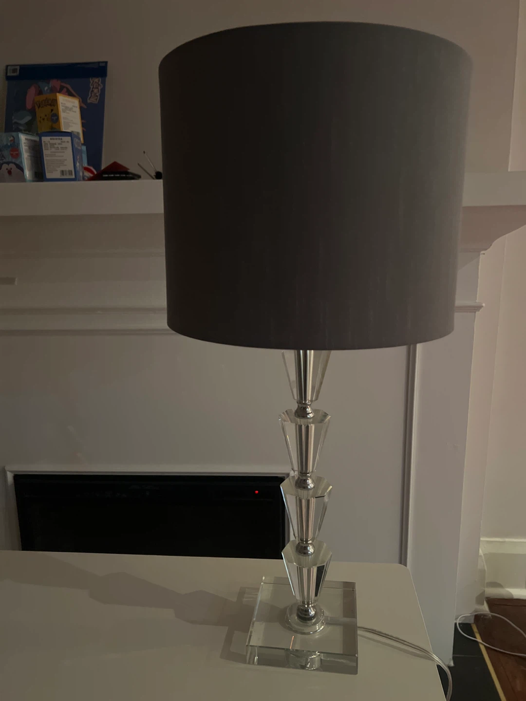 Table Lamp with Grey Drum Shade - photo 3