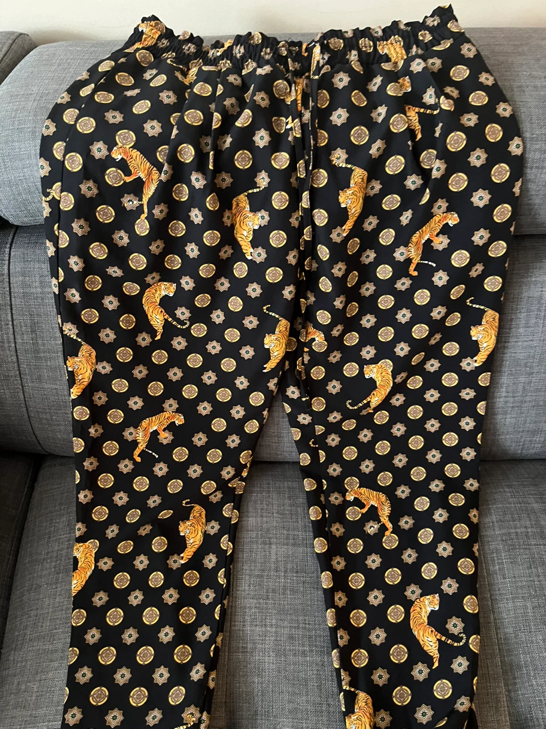 Patterned Tiger Print Trousers - photo 2