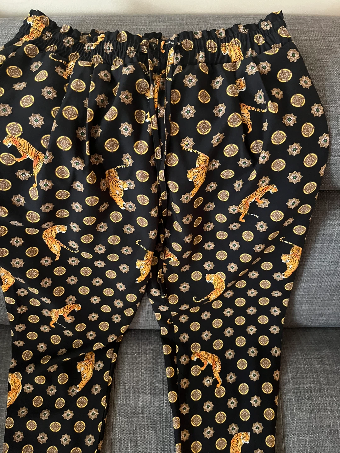 Patterned Tiger Print Trousers