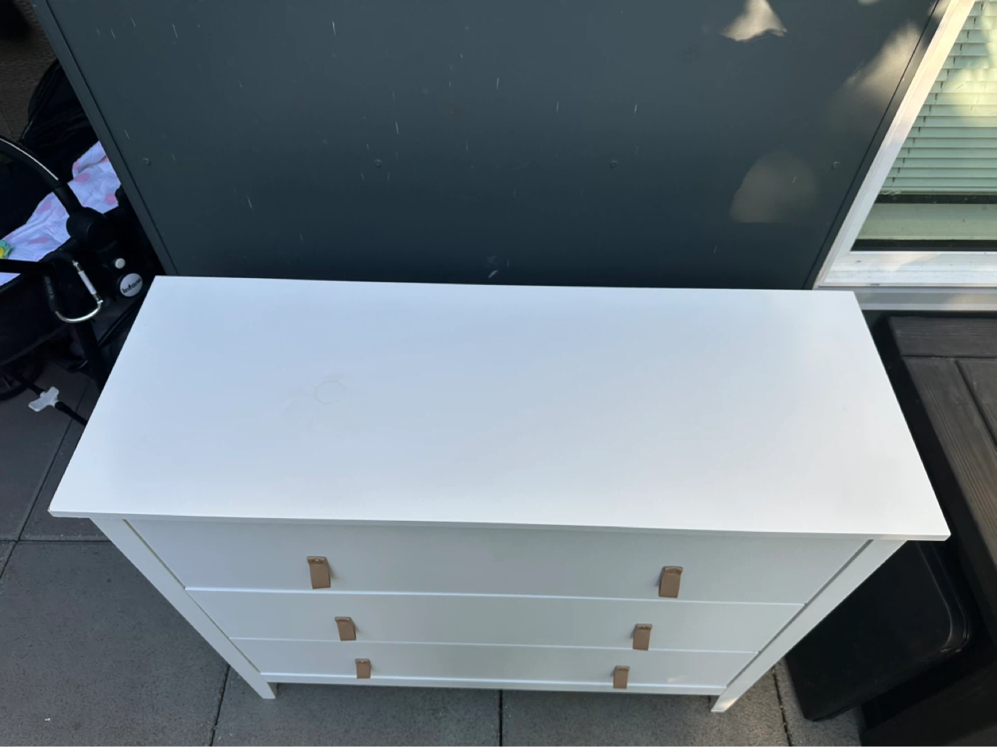 White 3 drawers Dresser *Free delivery - photo 2