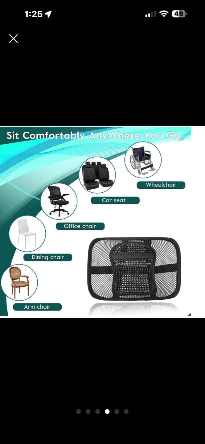 Ergonomic lumbar support backrest for chairs, new - photo 4