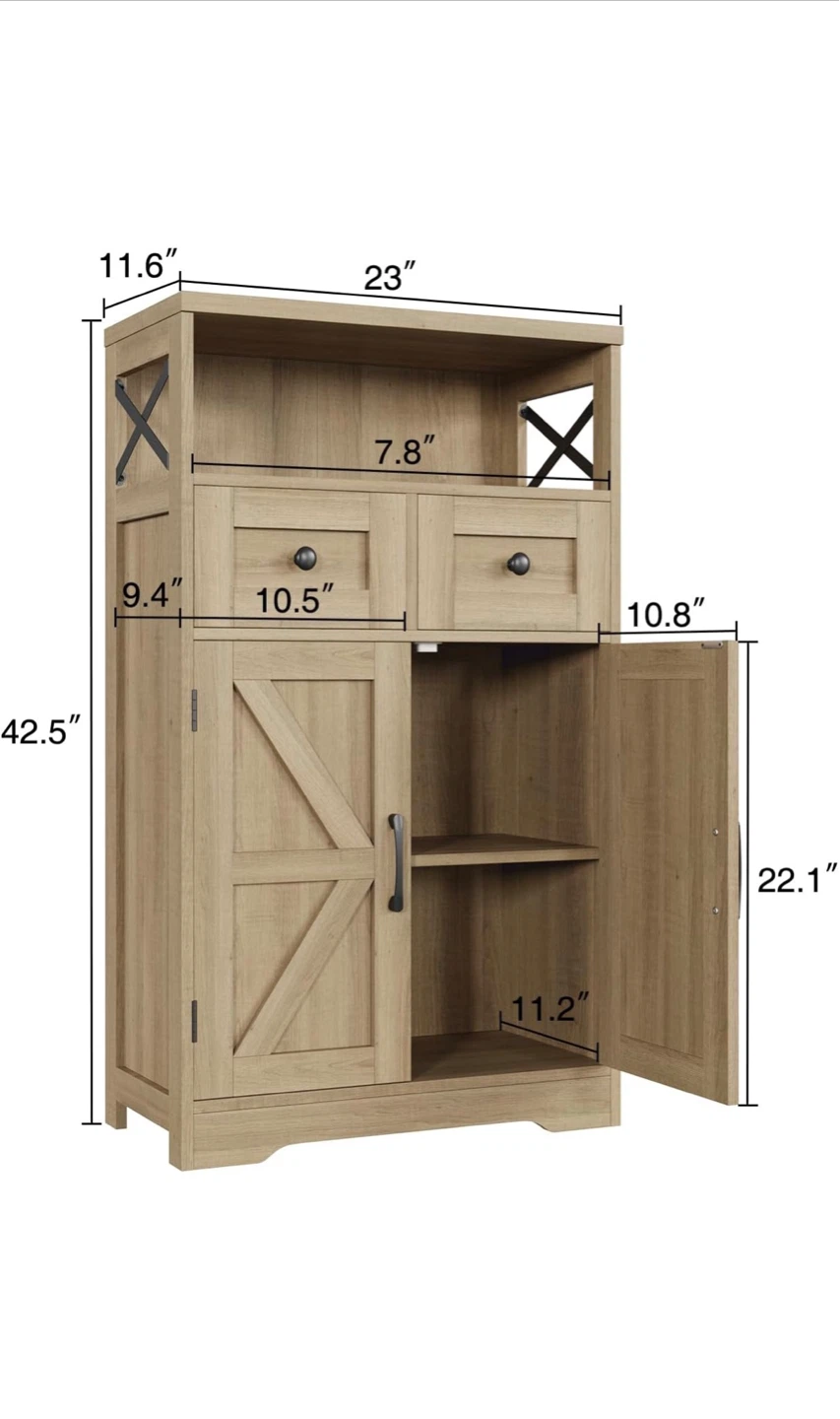 Rustic Wood Storage Cabinet - photo 2