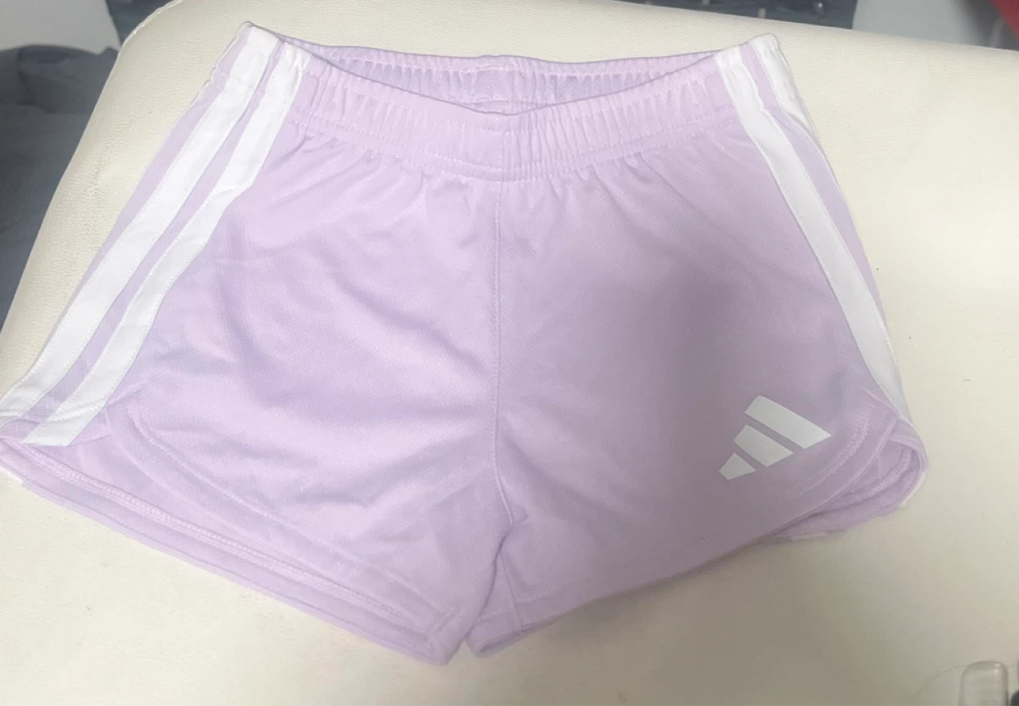 Adidas Girls Lavender Shorts size 5 child - photo 2