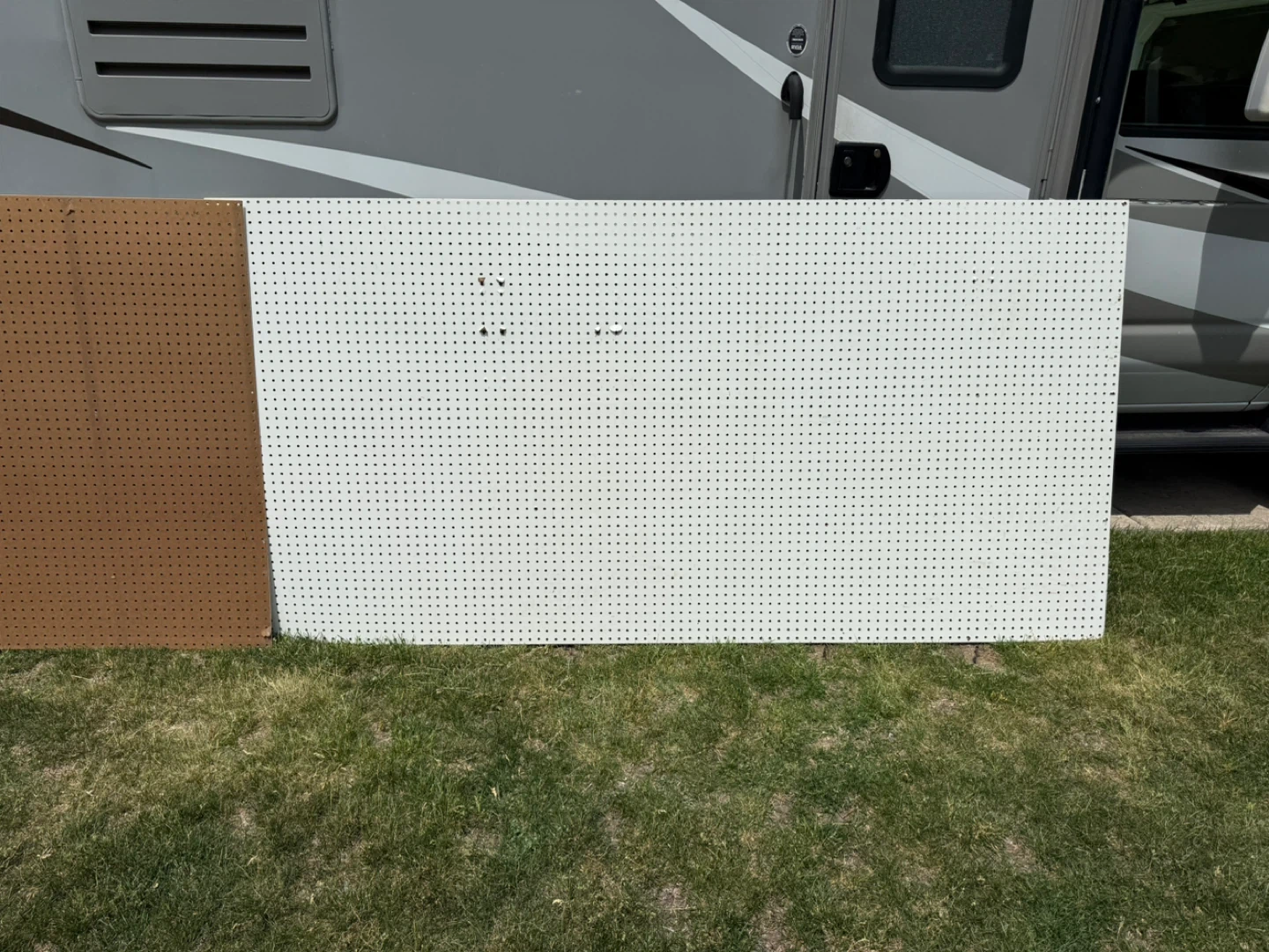 Pegboard Organizer Panels (White & Brown)